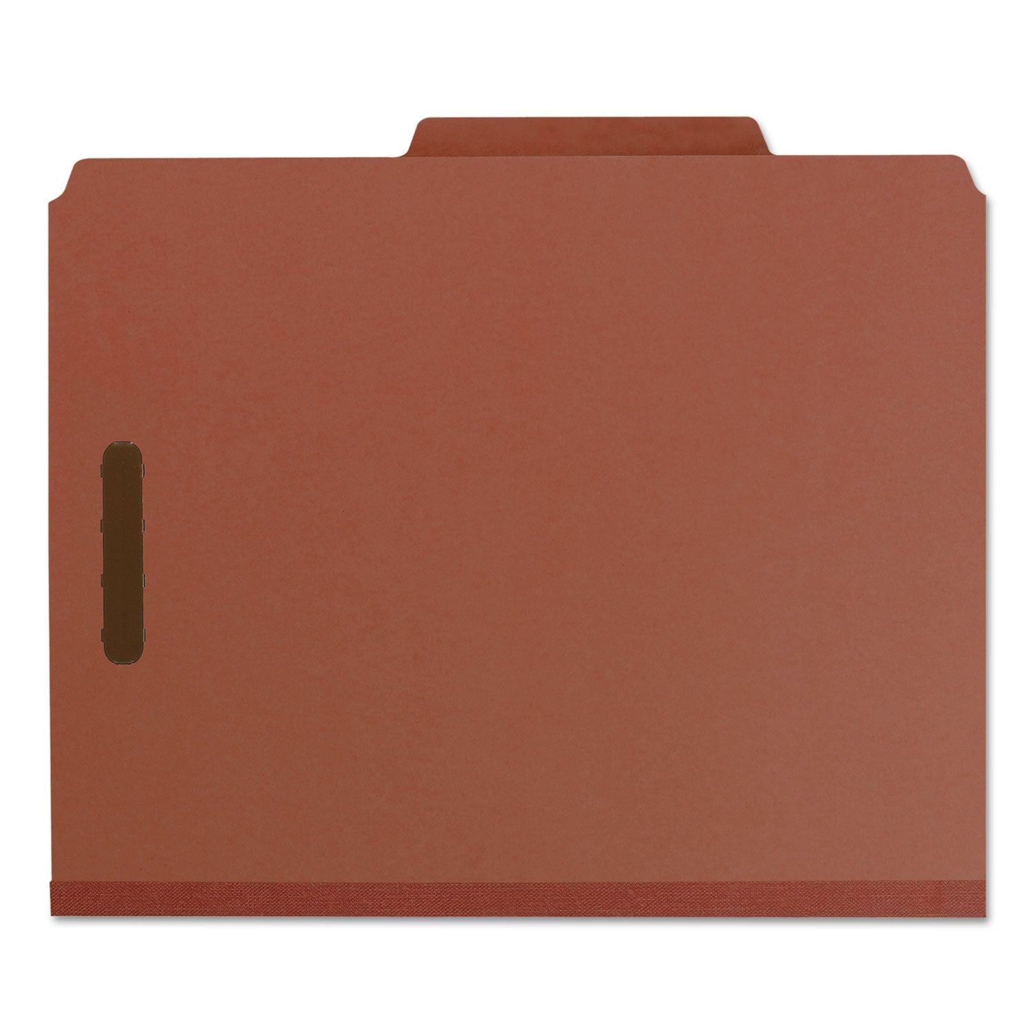 Smead™ Recycled Pressboard Classification Folders, 2" Expansion, 1 Divider, 4 Fasteners, Letter Size, Red Exterior, 10/Box