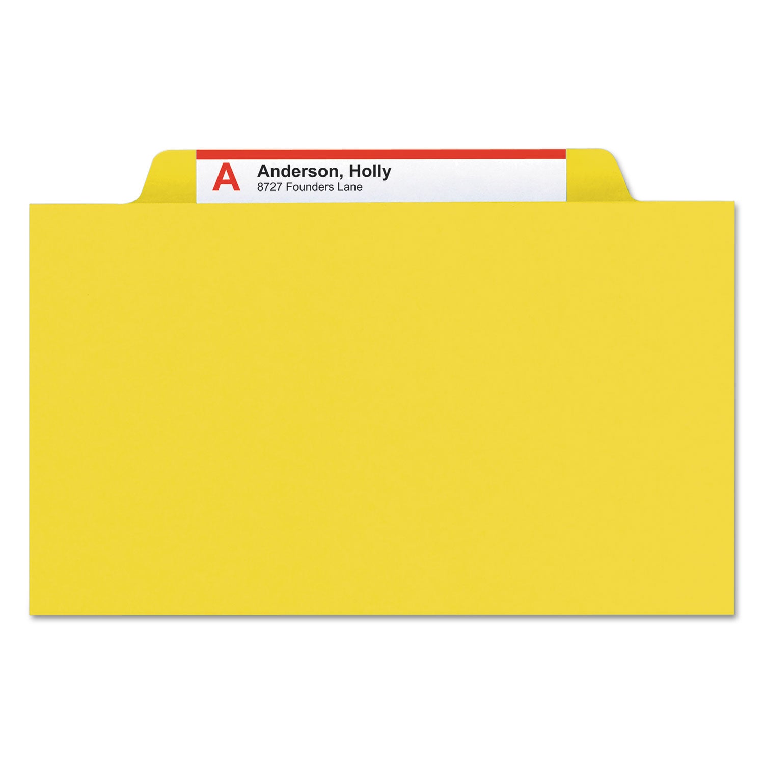 Smead™ Eight-Section Pressboard Top Tab Classification Folders, Eight SafeSHIELD Fasteners, 3 Dividers, Letter Size, Yellow, 10/Box