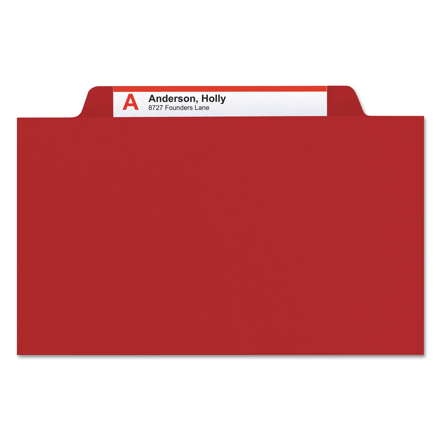 Smead™ Top Tab Classification Folders, Six SafeSHIELD Fasteners, 2" Expansion, 2 Dividers, Letter Size, Red Exterior, 10/Box