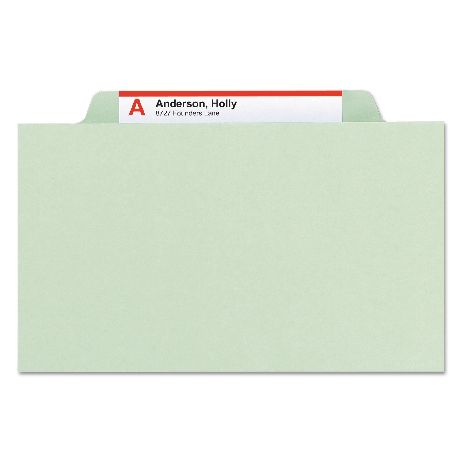 Smead™ Pressboard Classification Folders, Eight SafeSHIELD Fasteners, 2/5-Cut Tabs, 3 Dividers, Legal Size, Gray-Green, 10/Box