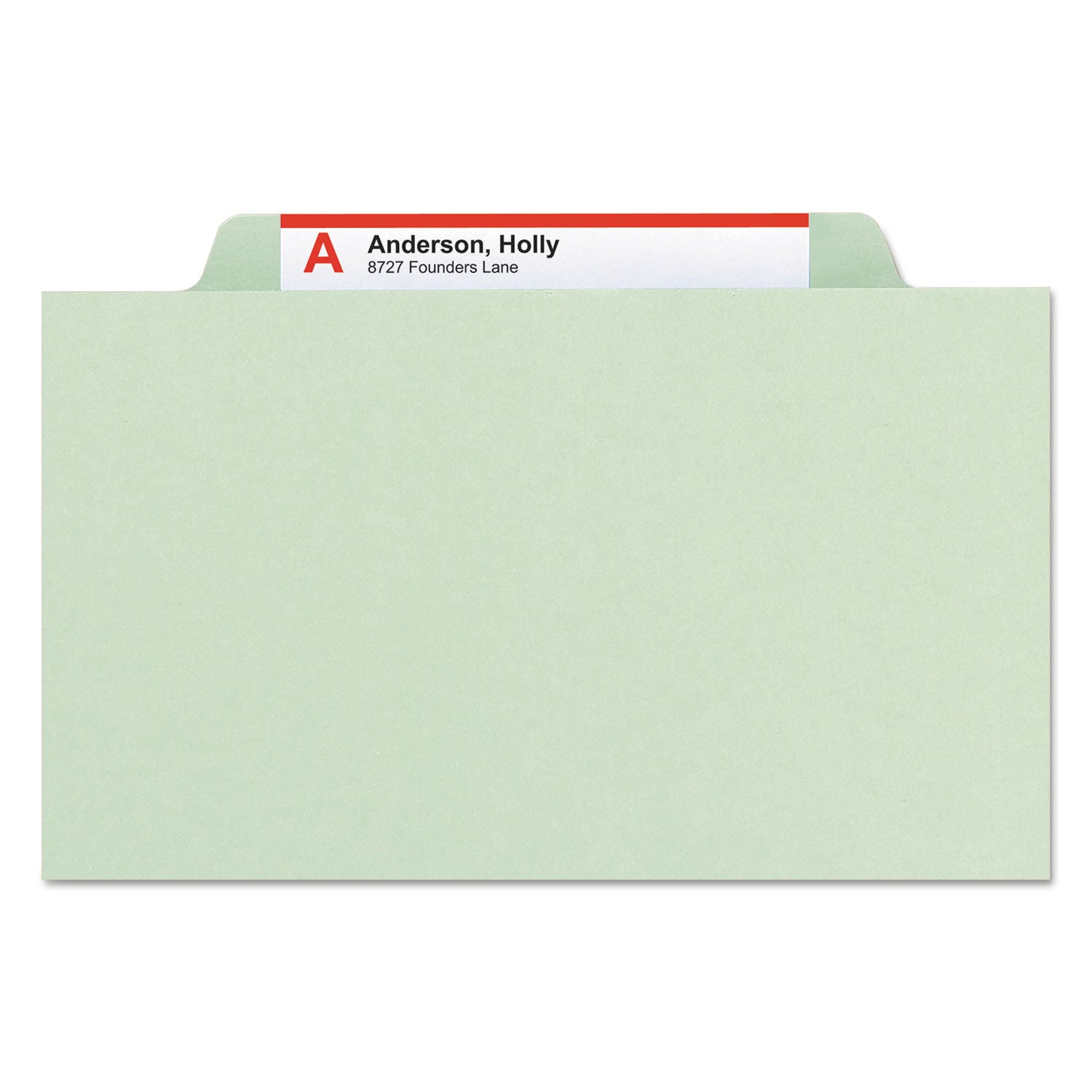 Smead™ Recycled Pressboard Classification Folders, 2" Expansion, 2 Dividers, 6 Fasteners, Legal Size, Gray-Green, 10/Box