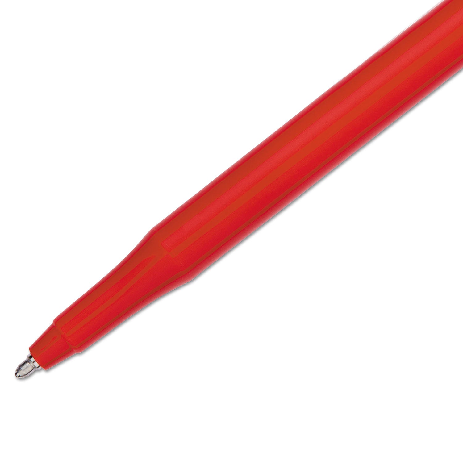 Paper Mate® Eraser Mate Ballpoint Pen, Stick, Medium 1 mm, Red Ink, Red Barrel, Dozen