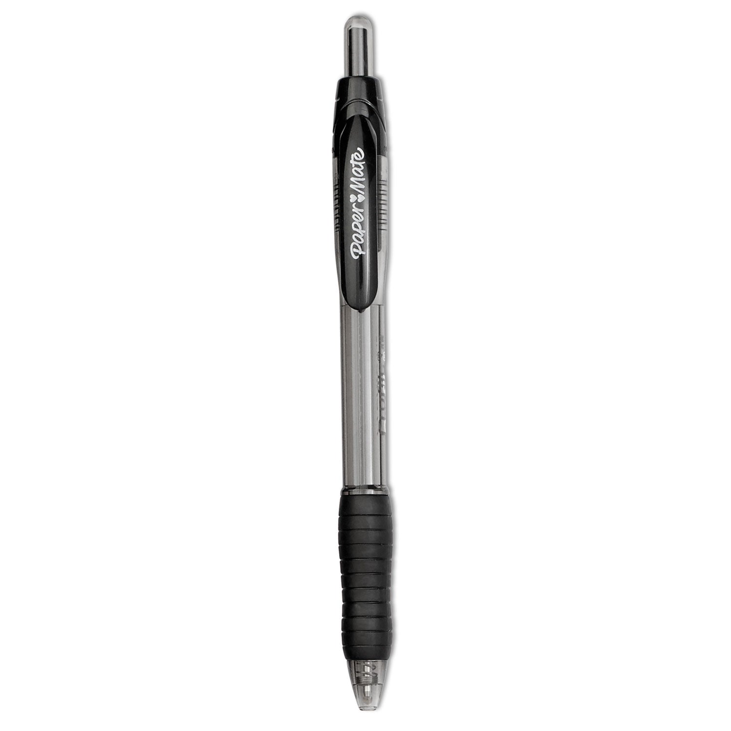 Profile Ballpoint Pen, Retractable, Bold 1.4 mm, Black Ink, Translucent Black Barrel, Dozen Paper Mate® Flipcost