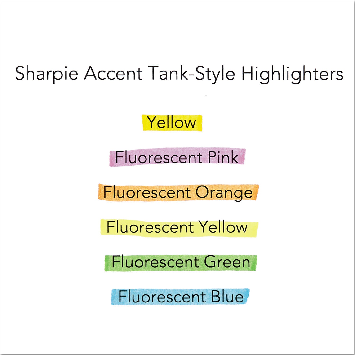 Sharpie® Tank Style Highlighters, Orange Ink, Chisel Tip, Orange Barrel, Dozen