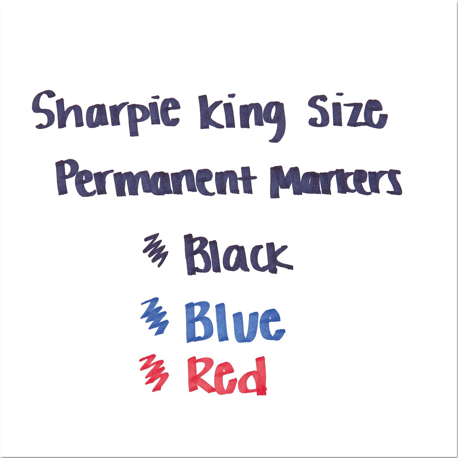 Sharpie® King Size Permanent Marker, Broad Chisel Tip, Blue, Dozen