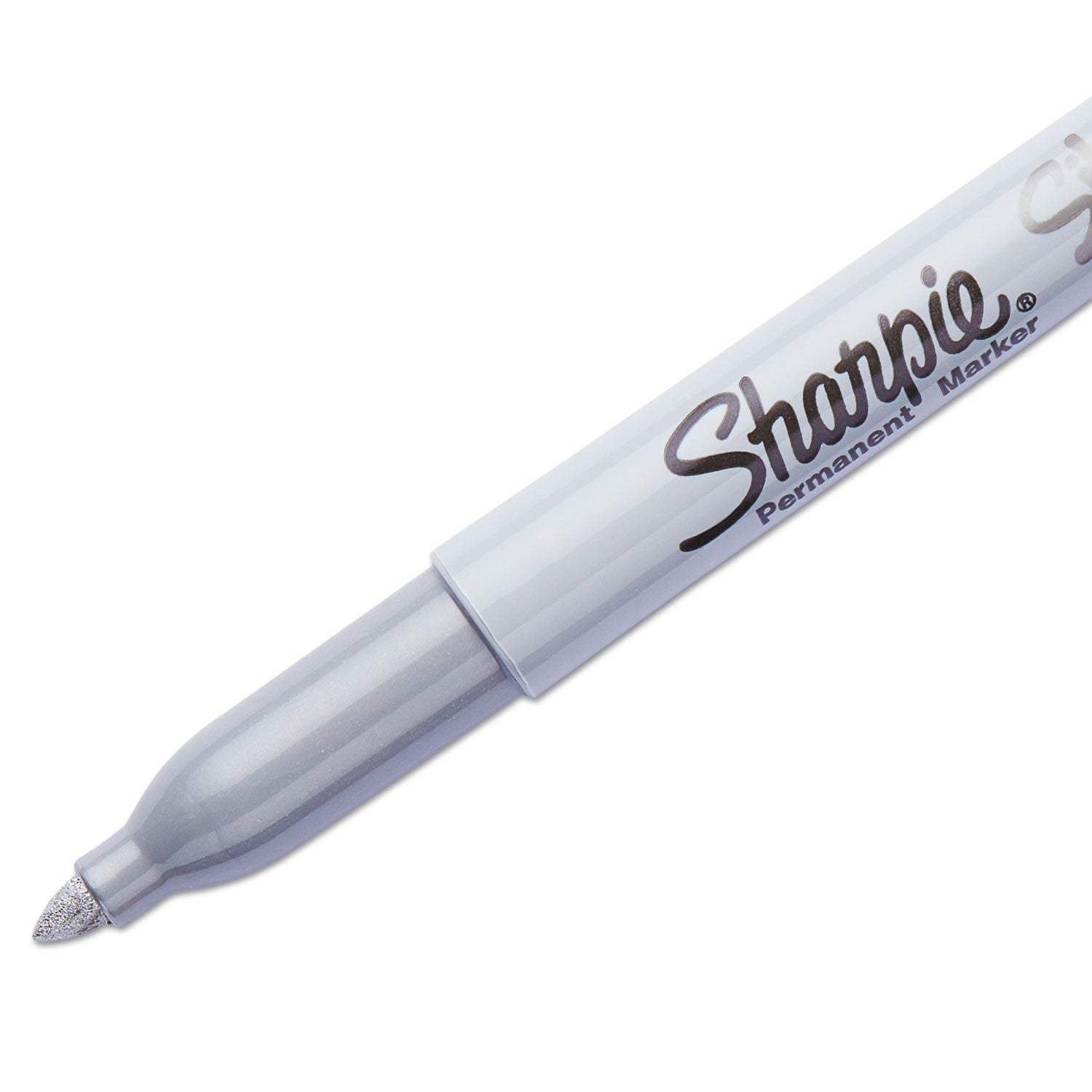 Sharpie® Metallic Fine Point Permanent Markers, Fine Bullet Tip, Metallic Silver, 4/Pack