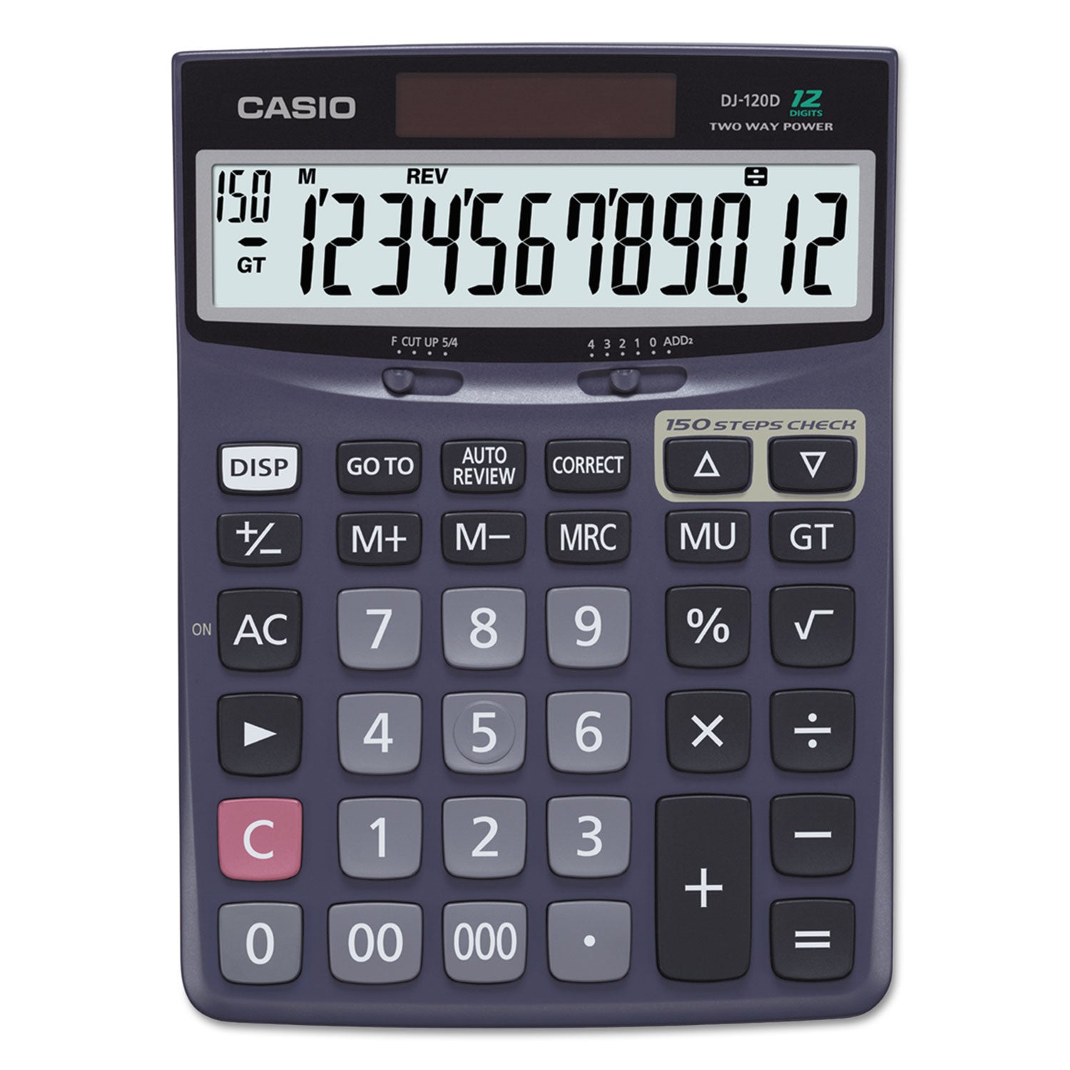 DJ120D Calculator, 12-Digit LCD