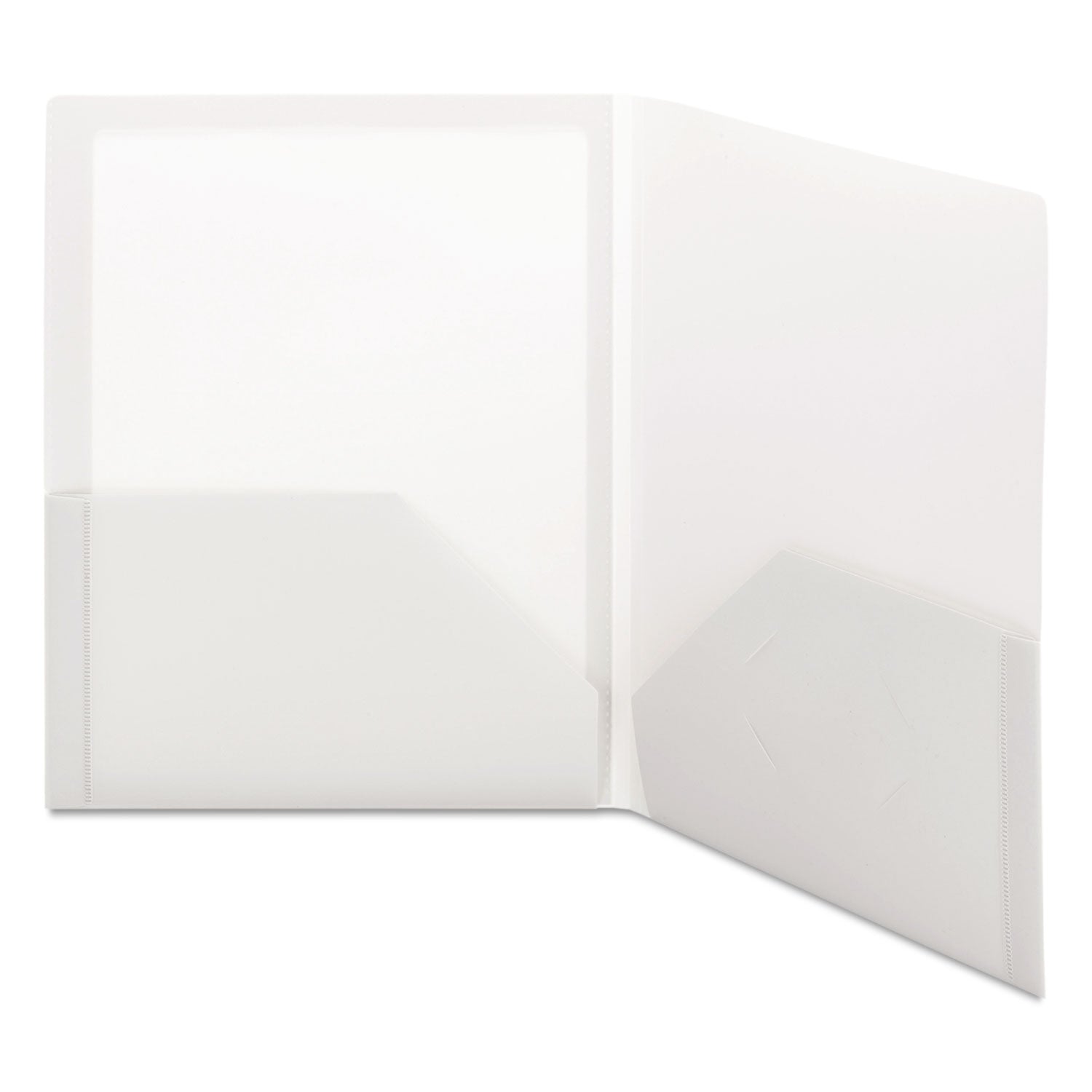 Smead™ Frame View Poly Two-Pocket Folder, 100-Sheet Capacity, 11 x 8.5, Clear/Oyster, 5/Pack