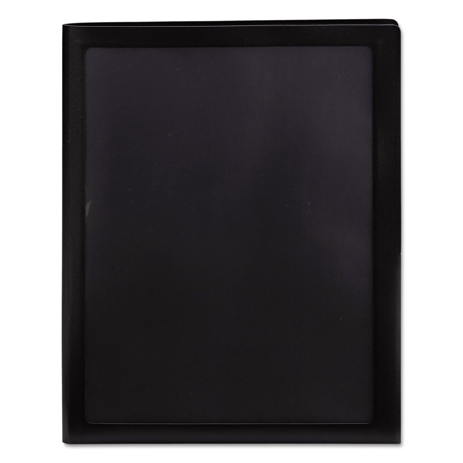 Smead™ Frame View Poly Two-Pocket Folder, 100-Sheet Capacity, 11 x 8.5, Clear/Black, 5/Pack