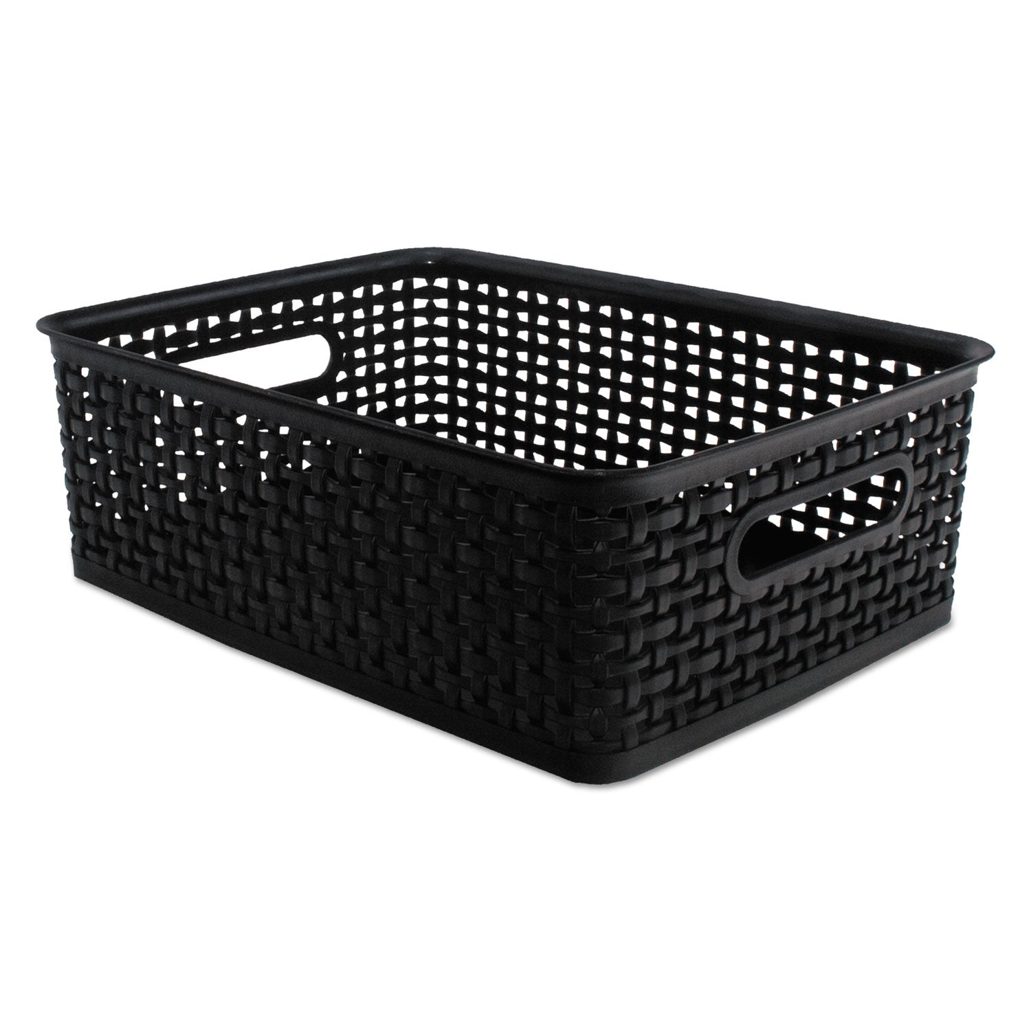 Advantus Weave Bins, 14.25 x 10.25 x 4.75, Black, 2/Pack