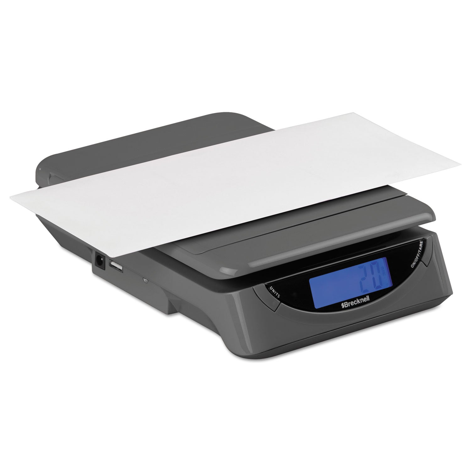 Brecknell 25lb Electronic Postal Shipping Scale, 8 x 6 Platform, Gray