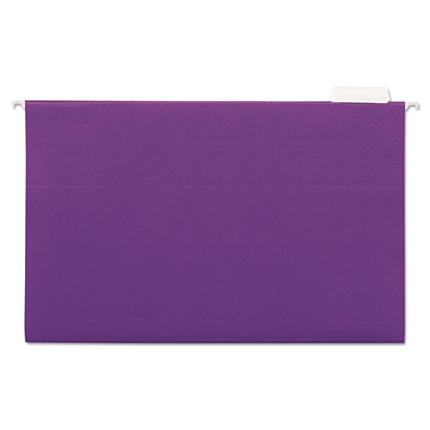 Universal® Deluxe Bright Color Hanging File Folders, Legal Size, 1/5-Cut Tabs, Violet, 25/Box