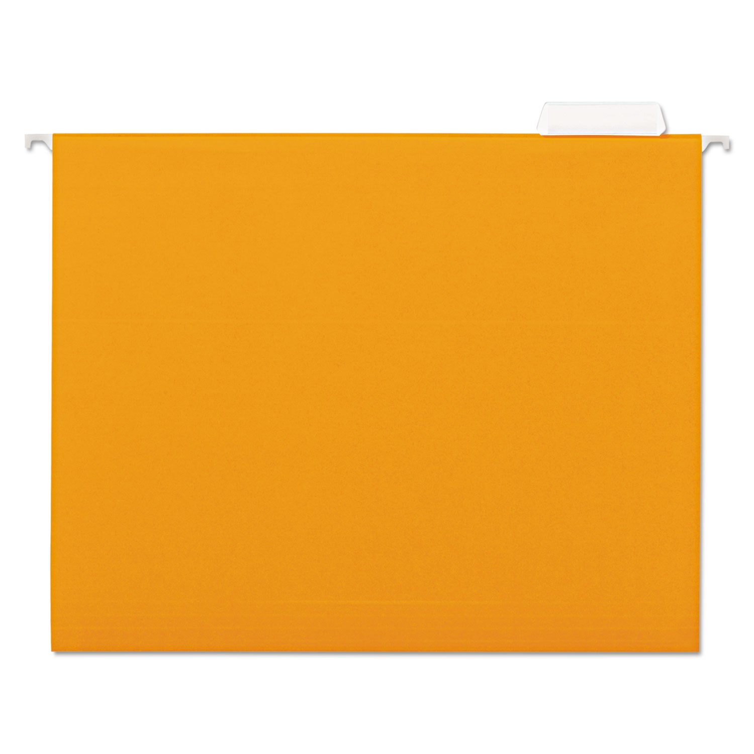 Universal® Deluxe Bright Color Hanging File Folders, Letter Size, 1/5-Cut Tabs, Orange, 25/Box