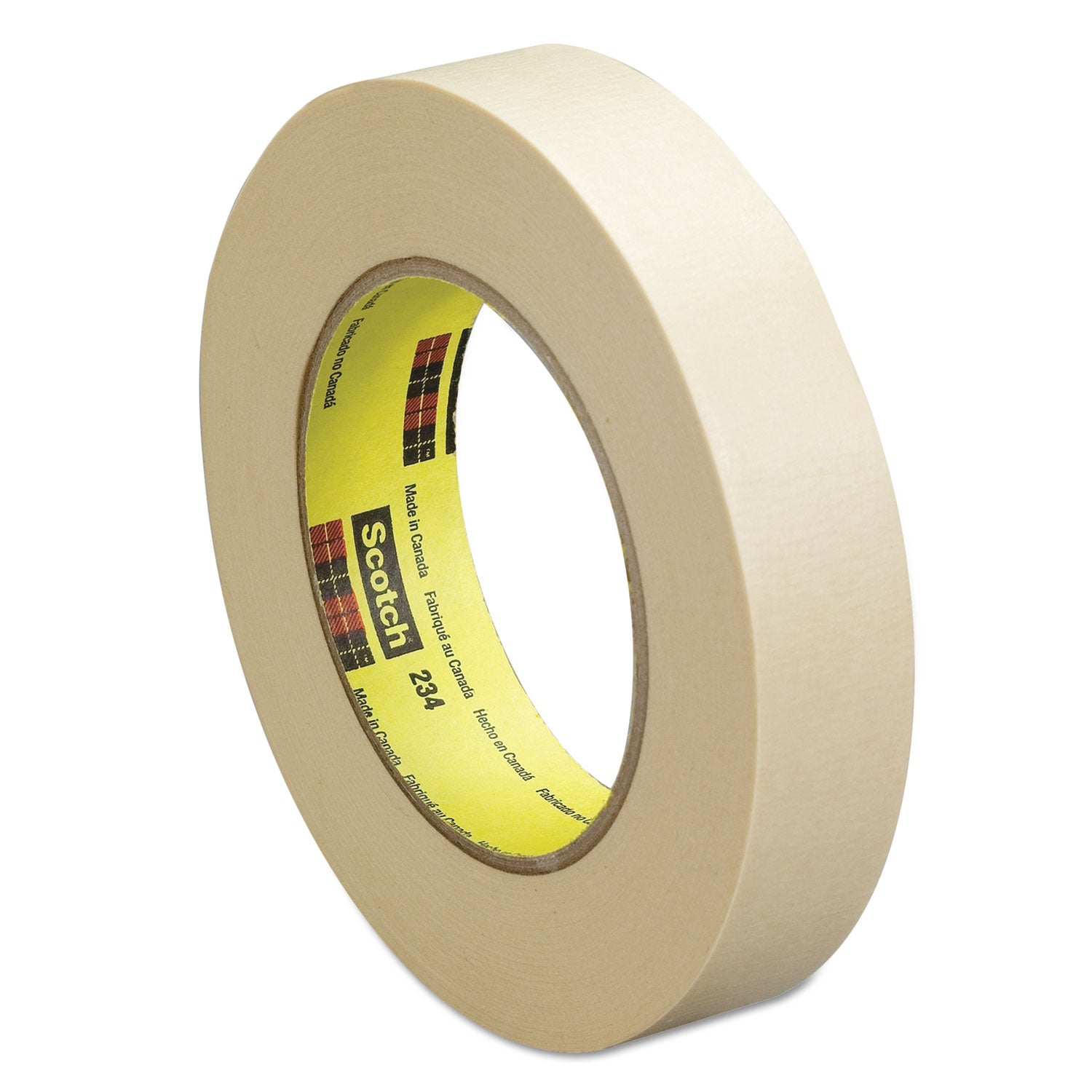 General Purpose Masking Tape 234, 3" Core, 18 mm x 55 m, Tan