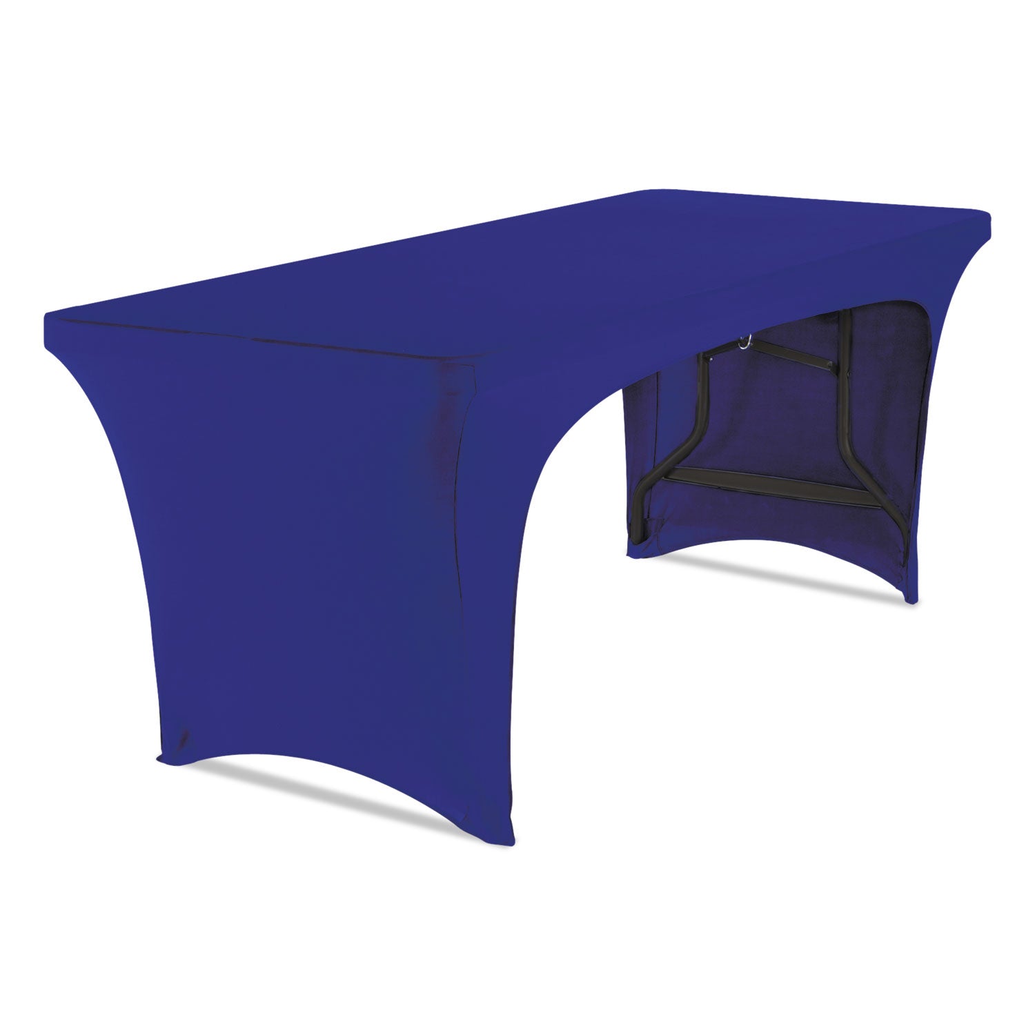 iGear Fabric Table Cover, Open Design, Polyester/Spandex, 30" x 72", Blue