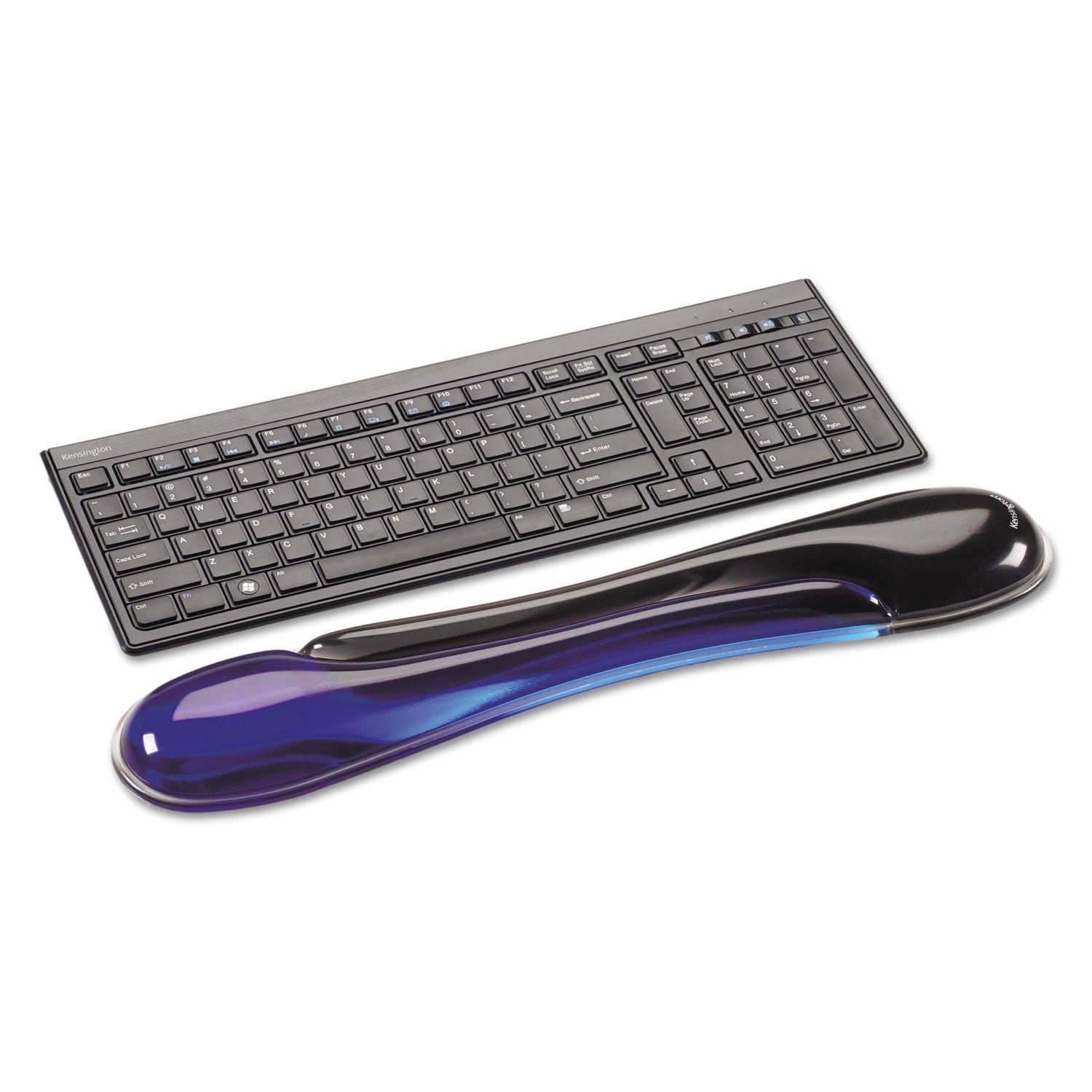 Kensington® Duo Gel Wave Keyboard Wrist Rest, 22.62 x 5.12, Blue