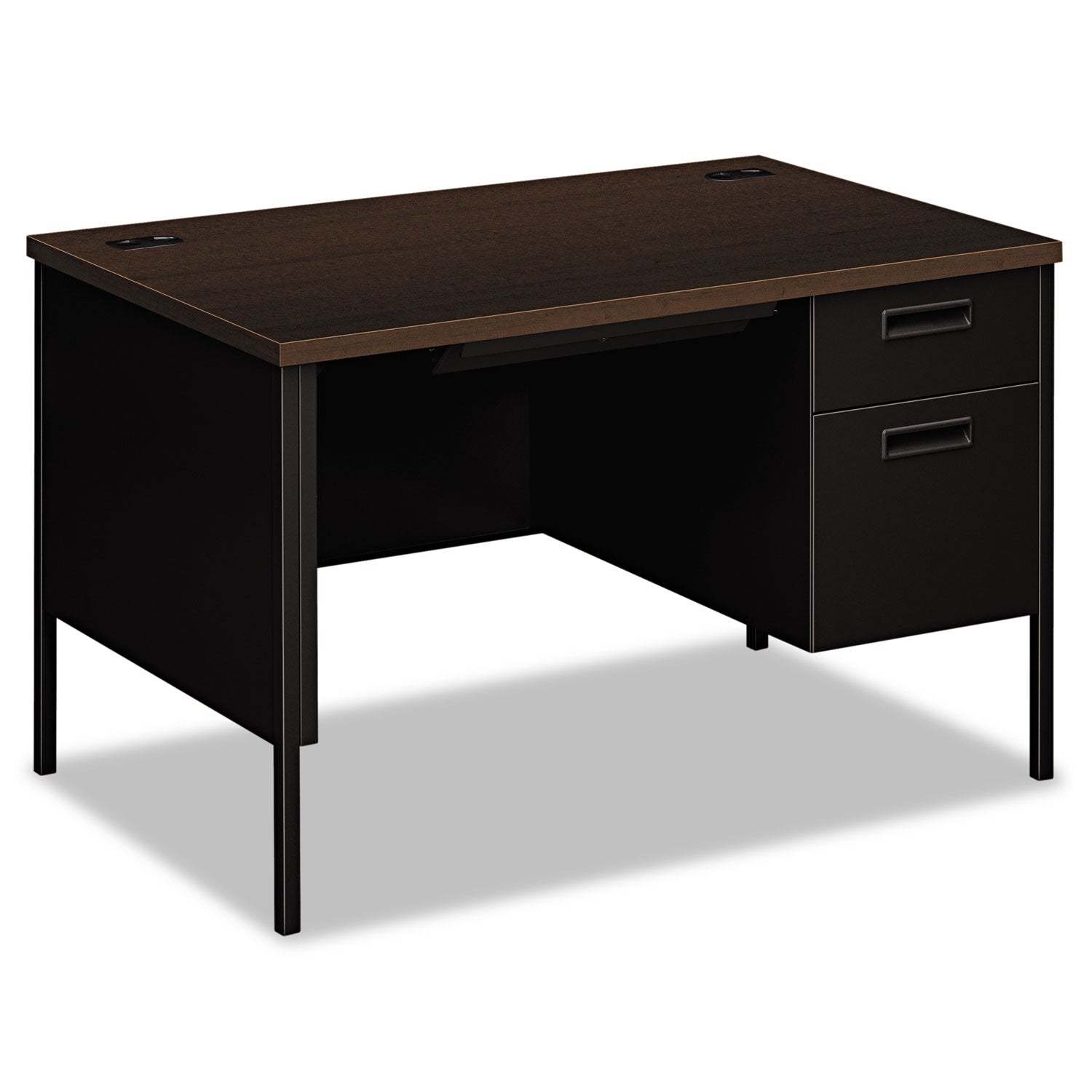 Metro Classic Series Right Pedestal Desk, 48" x 30" x 29.5", Mocha/Black