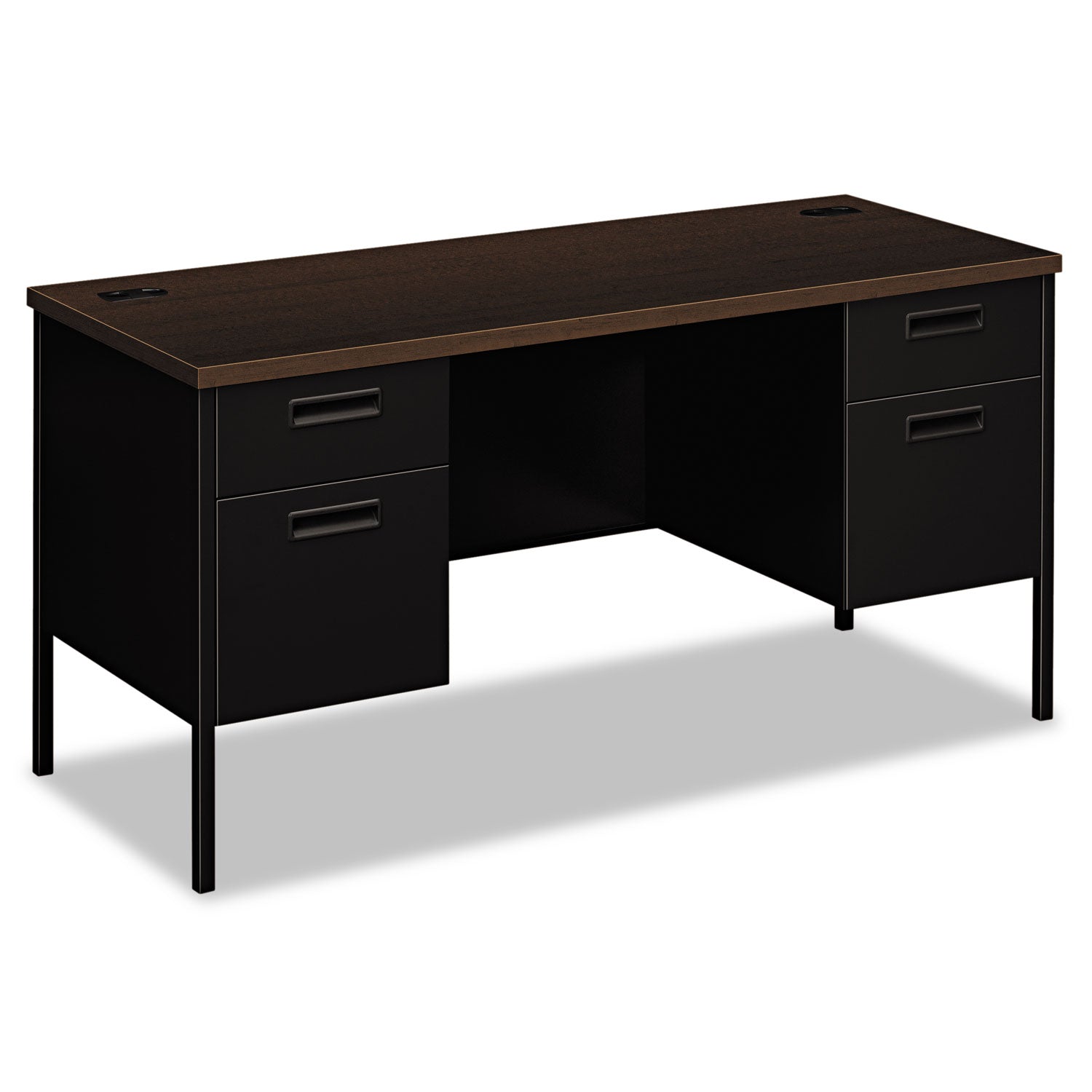 Metro Series Kneespace Credenza, 60w x 24d x 29.5h, Mocha/Black