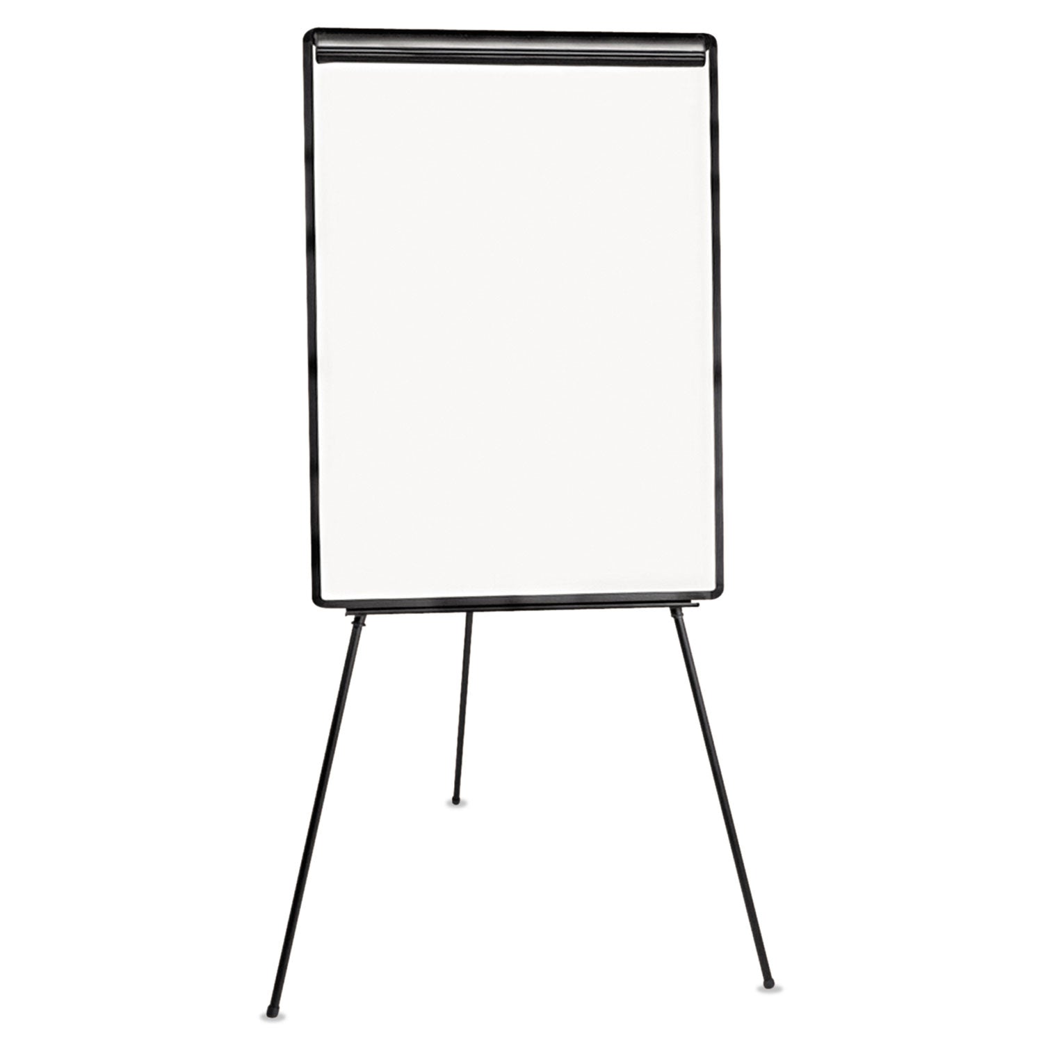 Universal® Dry Erase Board with Tripod Easel, 29 x 41, White Surface, Black Frame