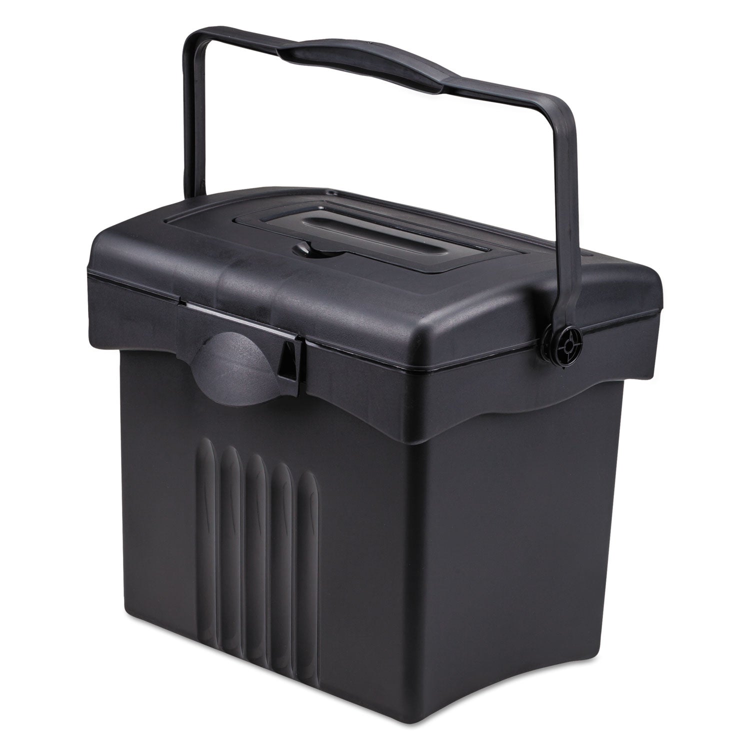 File Box with Organizer, Letter Files, 14" x 11.25" x 14.5", Black Storex Flipcost