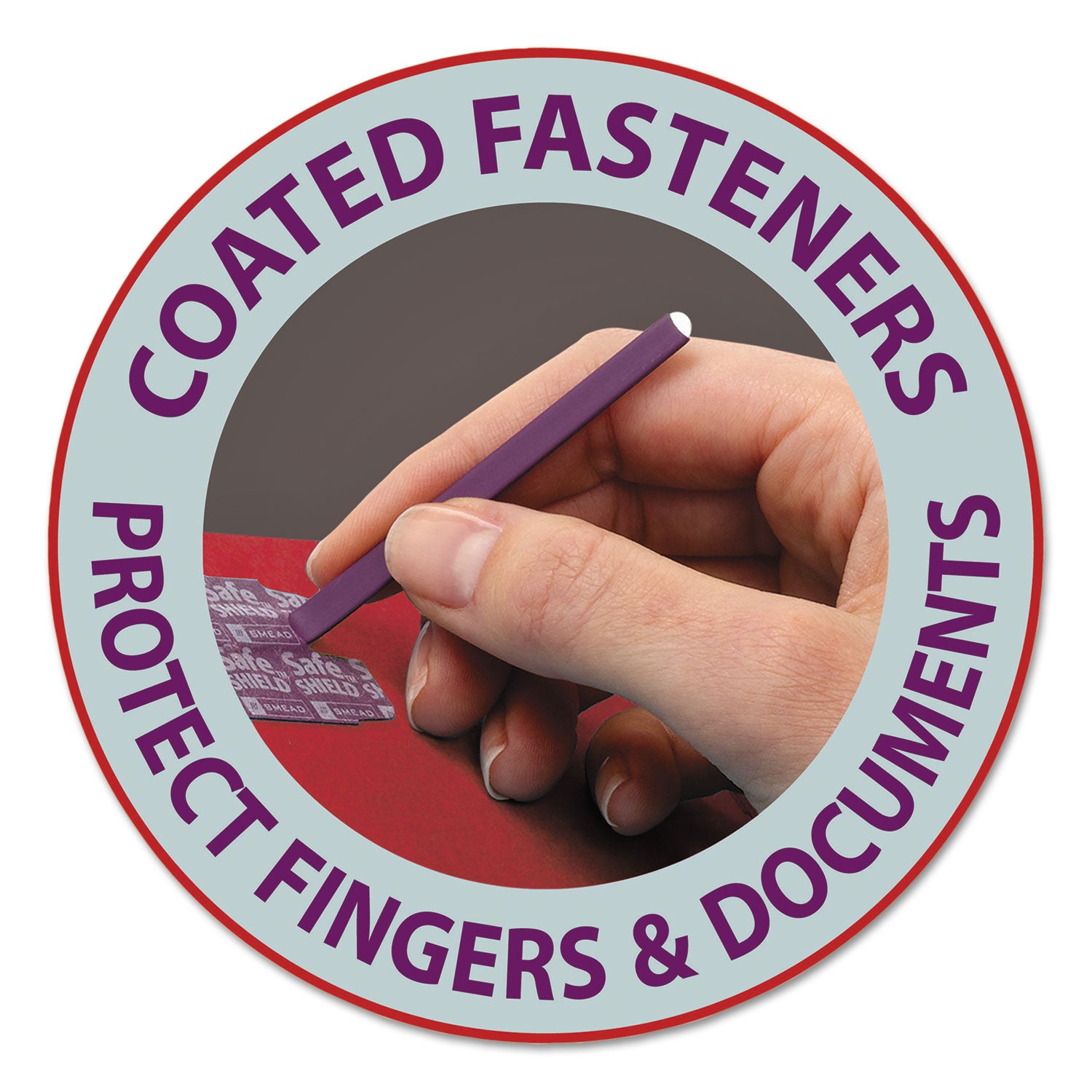 Smead™ Colored Pressboard Fastener Folders with SafeSHIELD Fasteners, 2" Expansion, 2 Fasteners, Letter Size, Bright Red, 25/Box