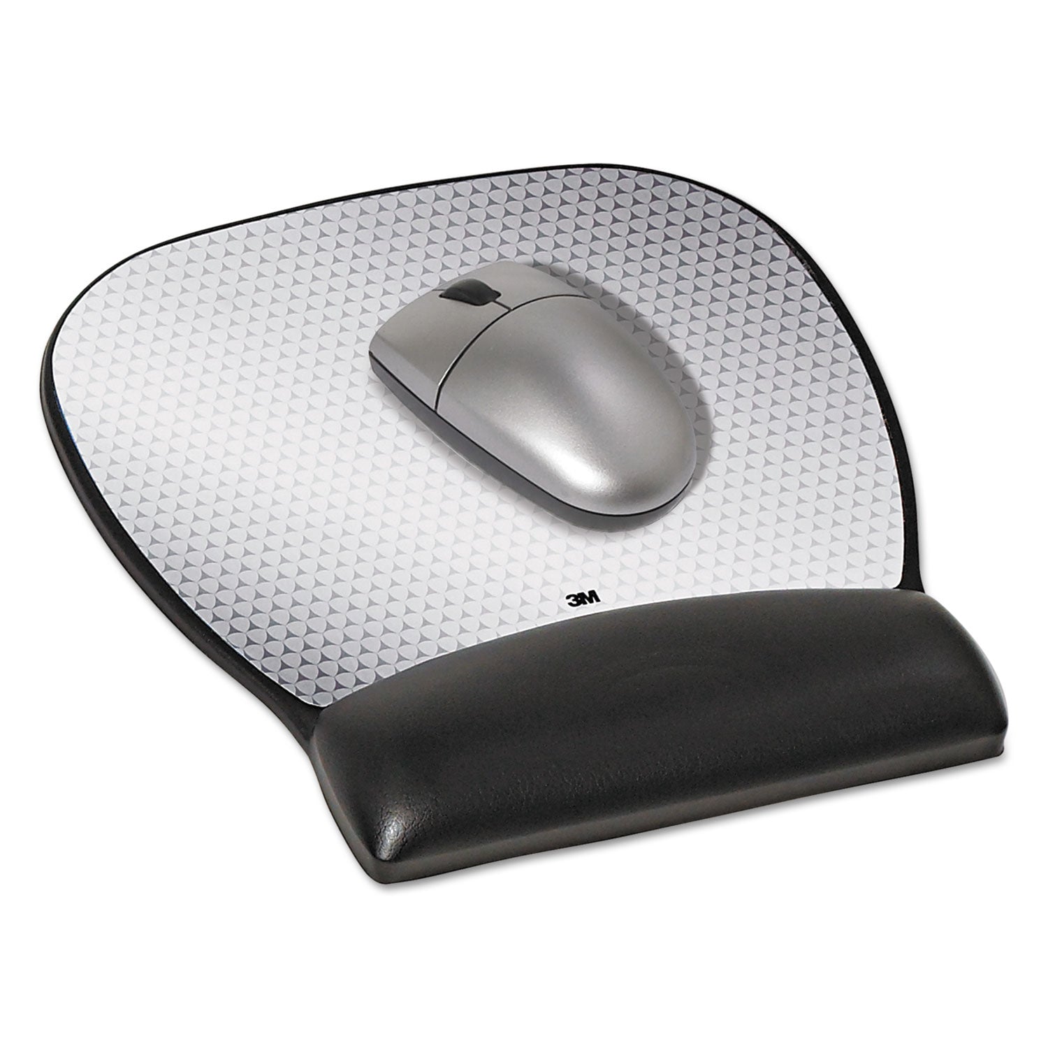 3M™ Antimicrobial Gel Large Mouse Pad with Wrist Rest, 9.25 x 8.75, Black