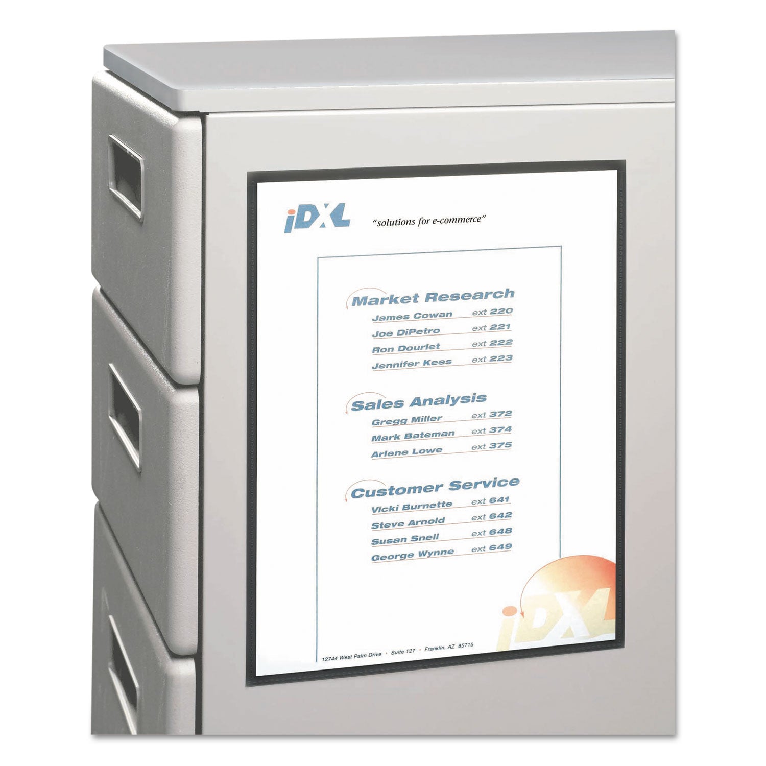 C-Line® Magnetic Cubicle Keepers Display Holders, 9.2 x 11.69, Magnetic Mount, Clear, 25/Pack