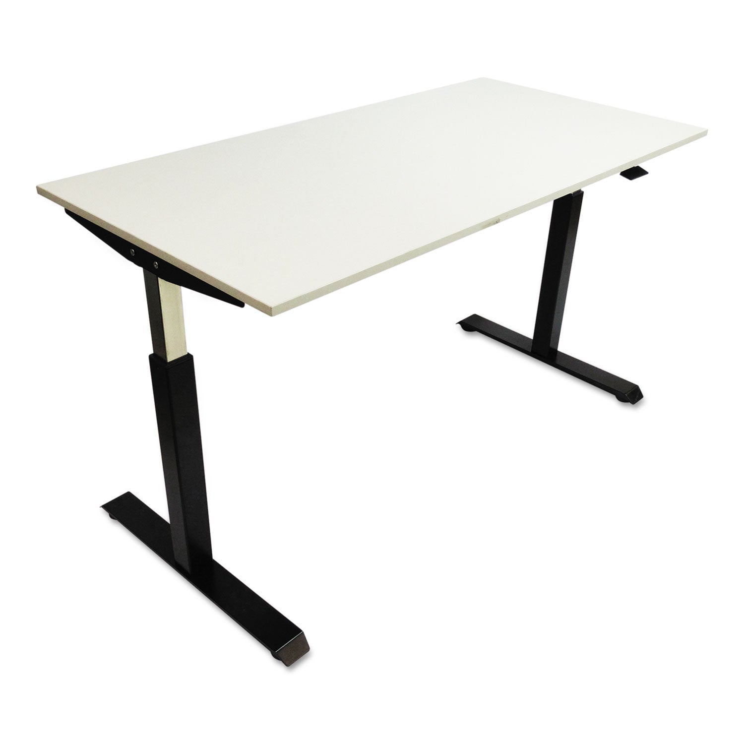 Alera® AdaptivErgo Sit-Stand Pneumatic Height-Adjustable Table Base, 59.06" x 28.35" x 26.18" to 39.57", Black