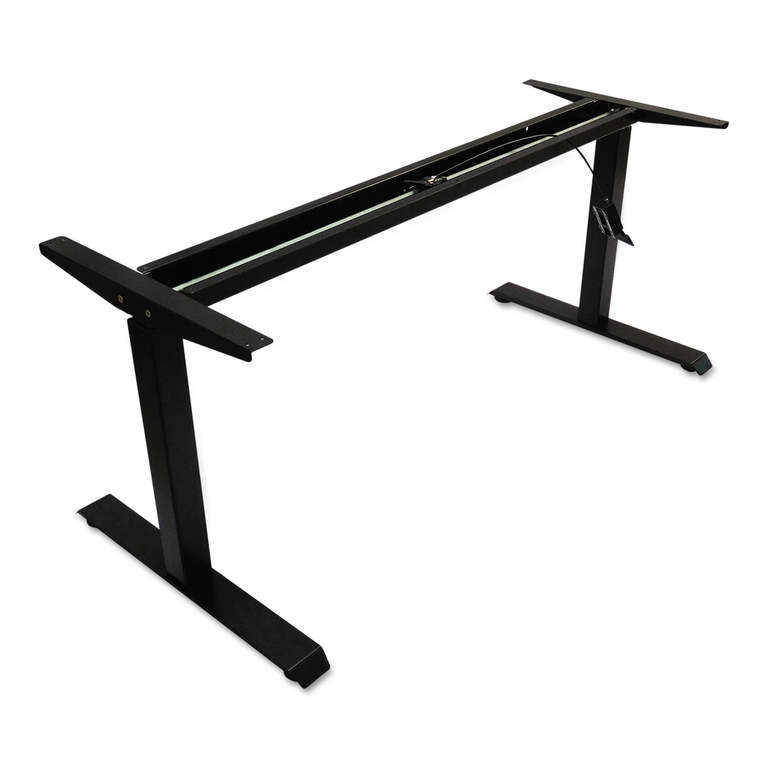 AdaptivErgo Sit-Stand Pneumatic Height-Adjustable Table Base, 59.06" x 28.35" x 26.18" to 39.57", Black