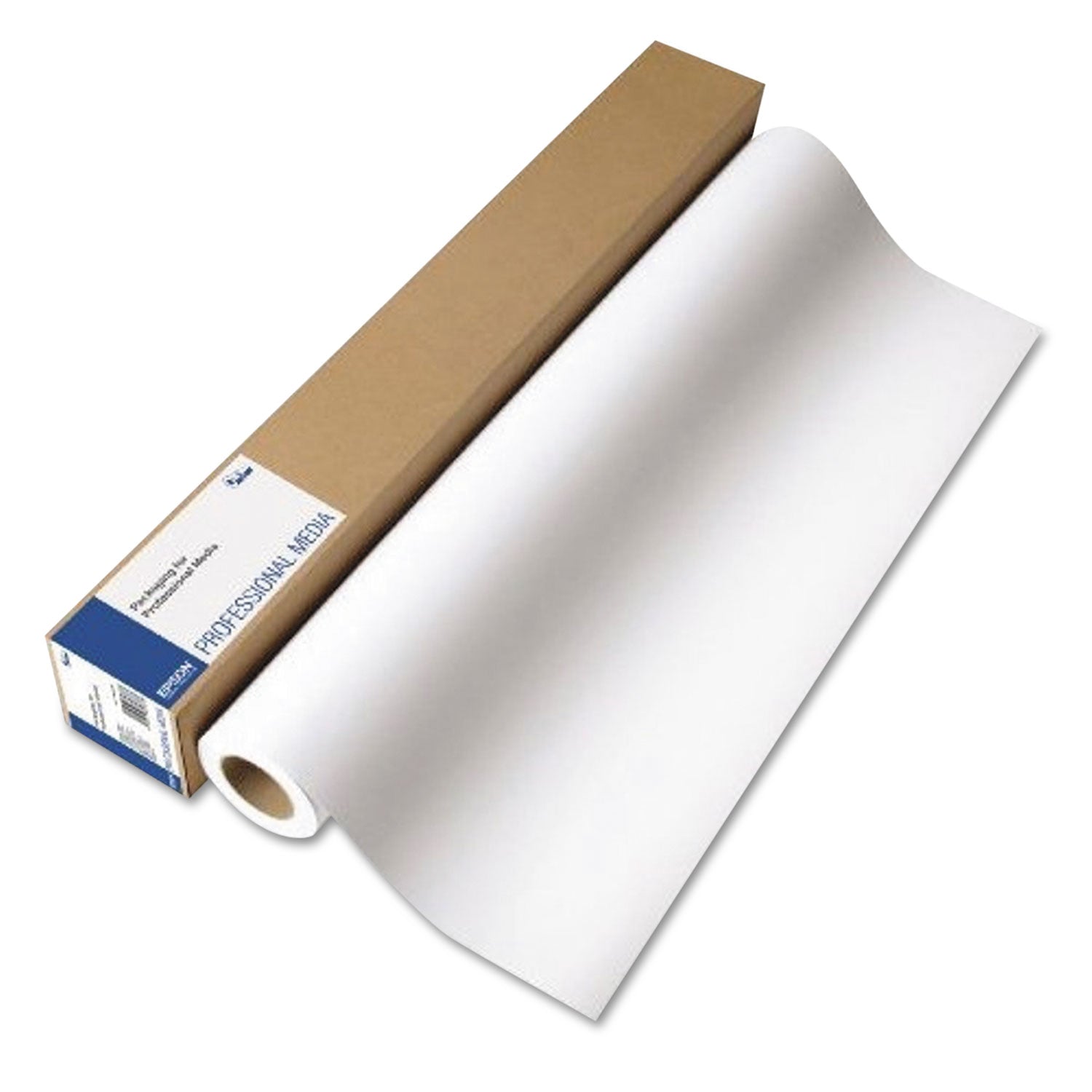 Exhibition Fiber Paper Roll, 12 mil, 17" x 50 ft, Glossy White