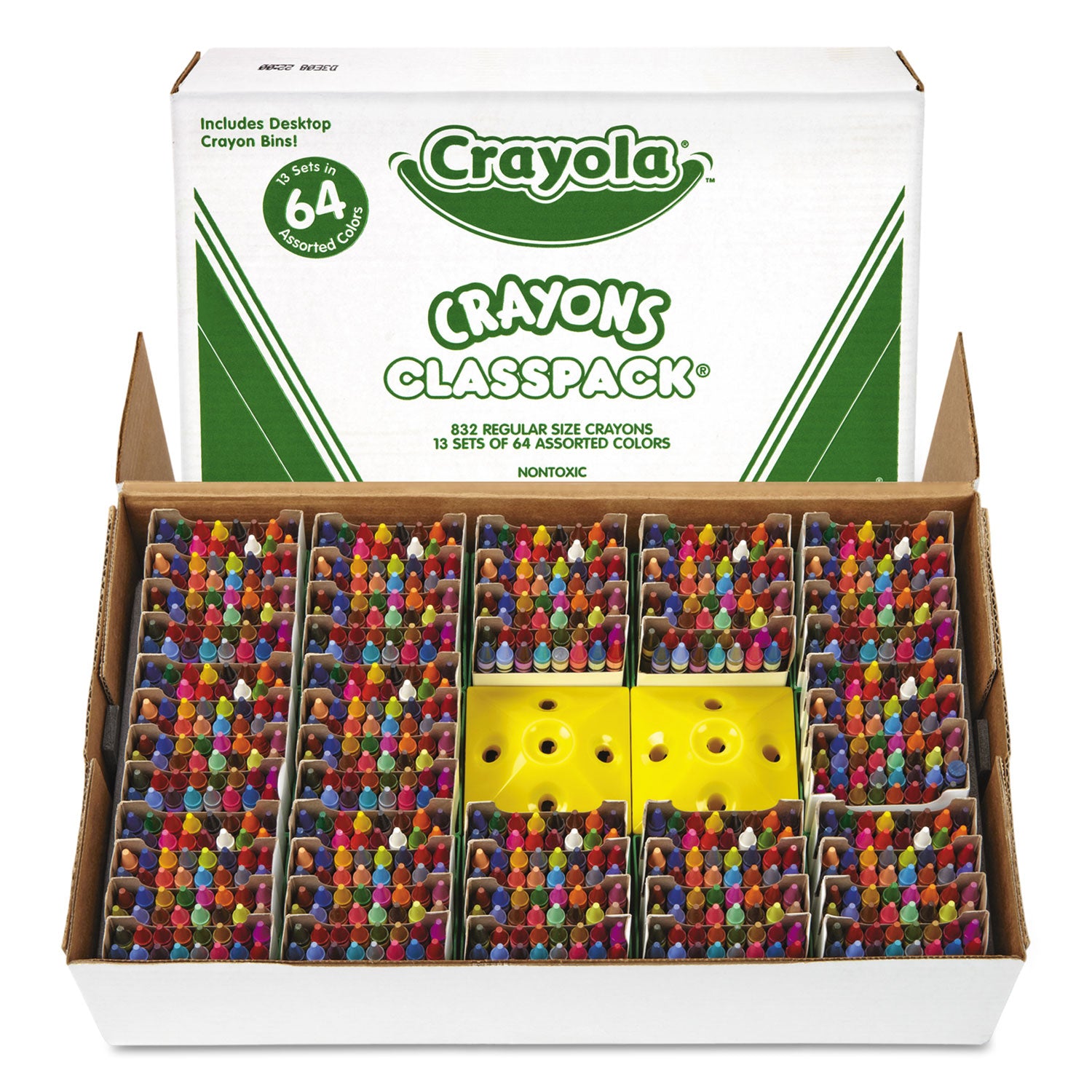 Crayola® Classpack Regular Crayons, Assorted, 13 Caddies, 832/Box