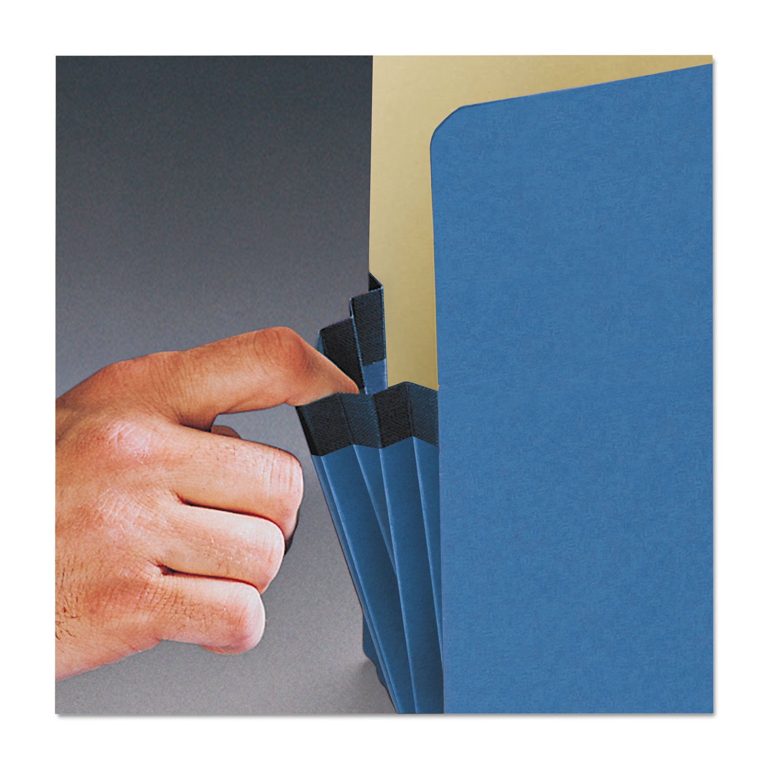 Smead™ Colored File Pockets, 5.25" Expansion, Letter Size, Blue