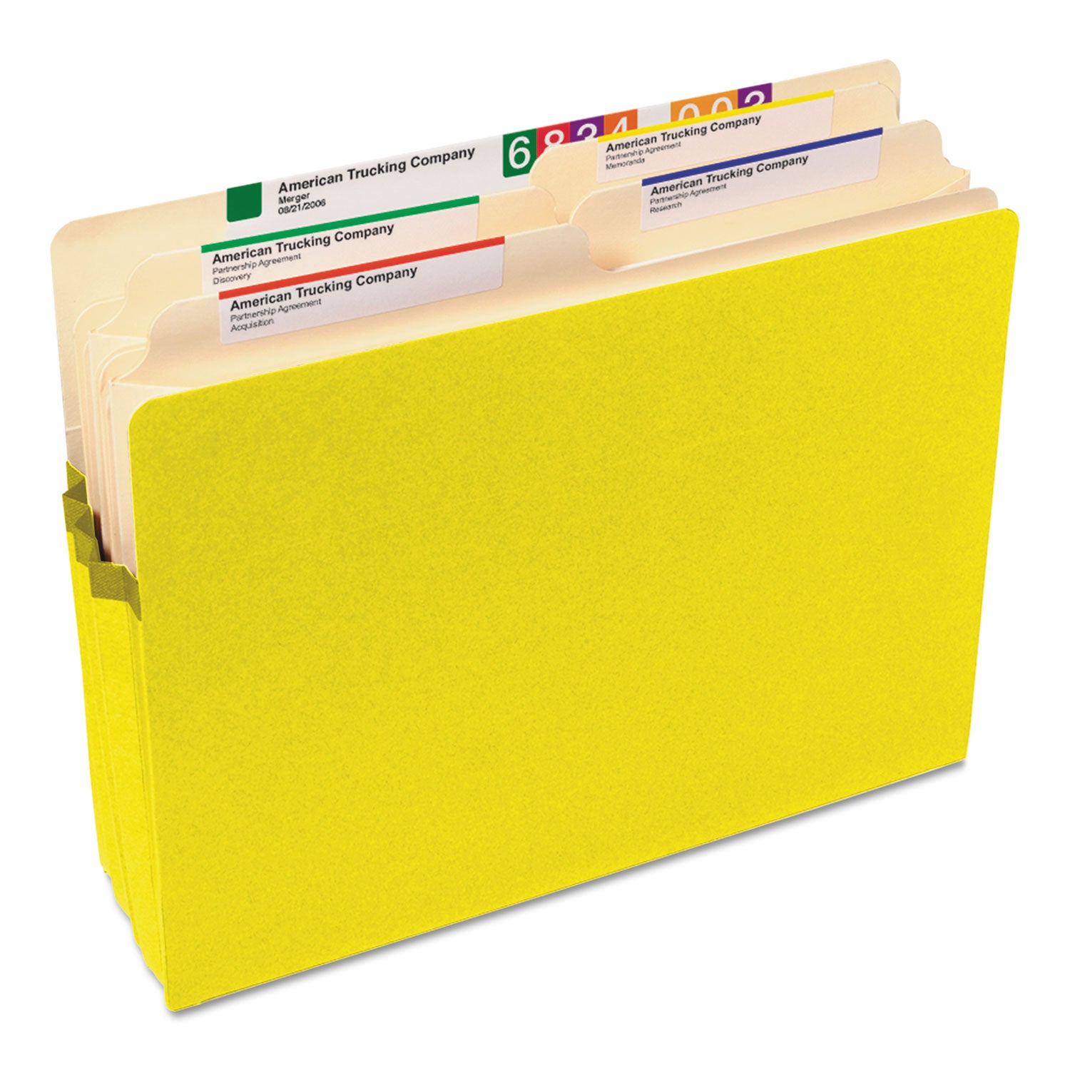 Smead™ Colored File Pockets, 5.25" Expansion, Letter Size, Yellow