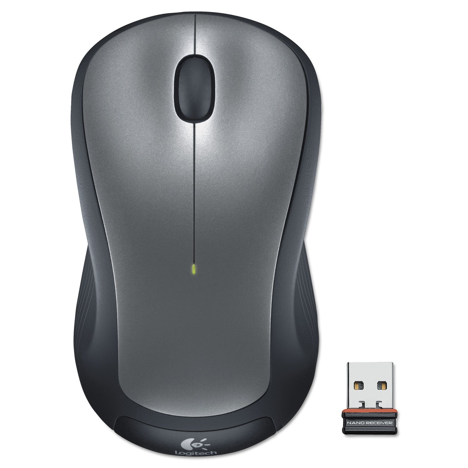 Logitech® M310 Wireless Mouse, 2.4 GHz Frequency/30 ft Wireless Range, Left/Right Hand Use, Silver/Black