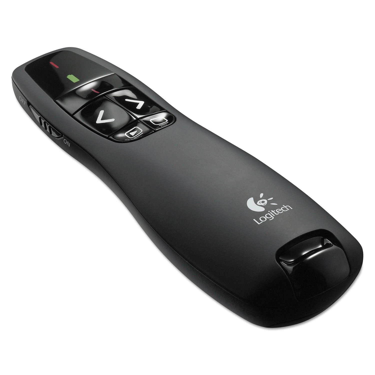 R400 Wireless Presentation Remote with Laser Pointer, Class 2, 50 ft Range, Matte Black