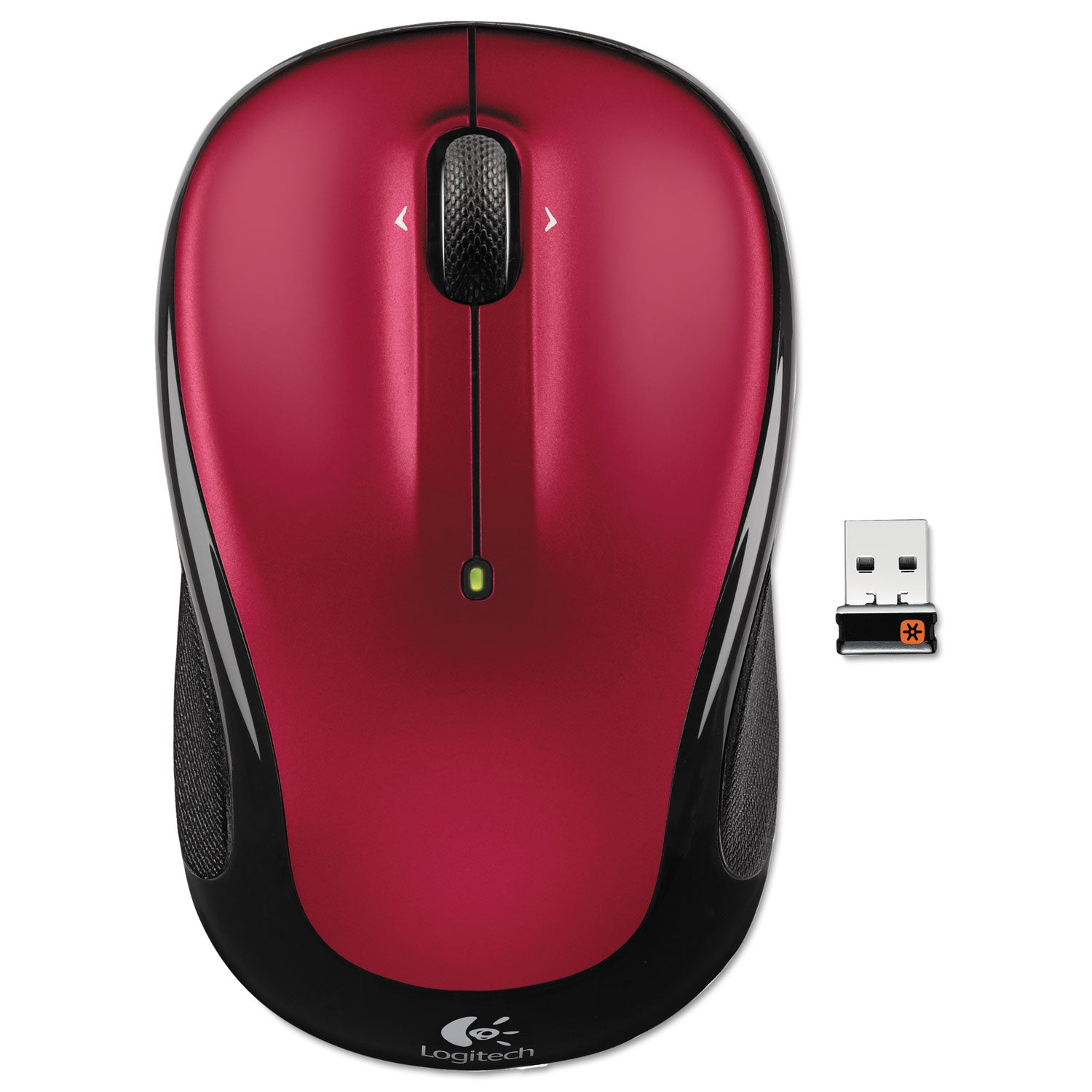 M325 Wireless Mouse, 2.4 GHz Frequency/30 ft Wireless Range, Left/Right Hand Use, Red Logitech® Flipcost