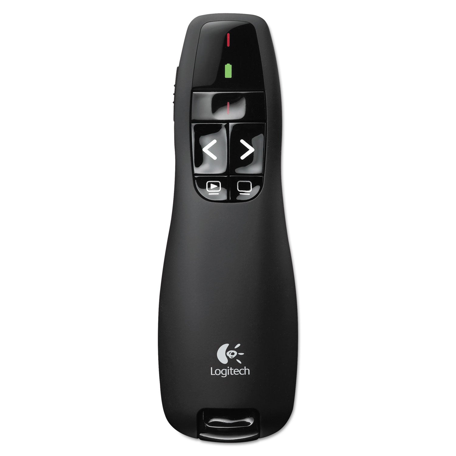 Logitech® R400 Wireless Presentation Remote with Laser Pointer, Class 2, 50 ft Range, Matte Black