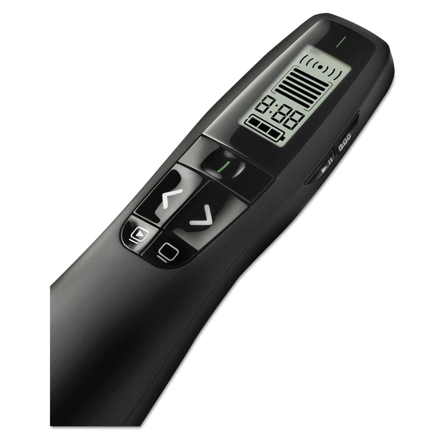 Logitech® R800 Wireless Laser Presentation Remote w/LCD Display, Class 2, 100 ft Range, Matte Black