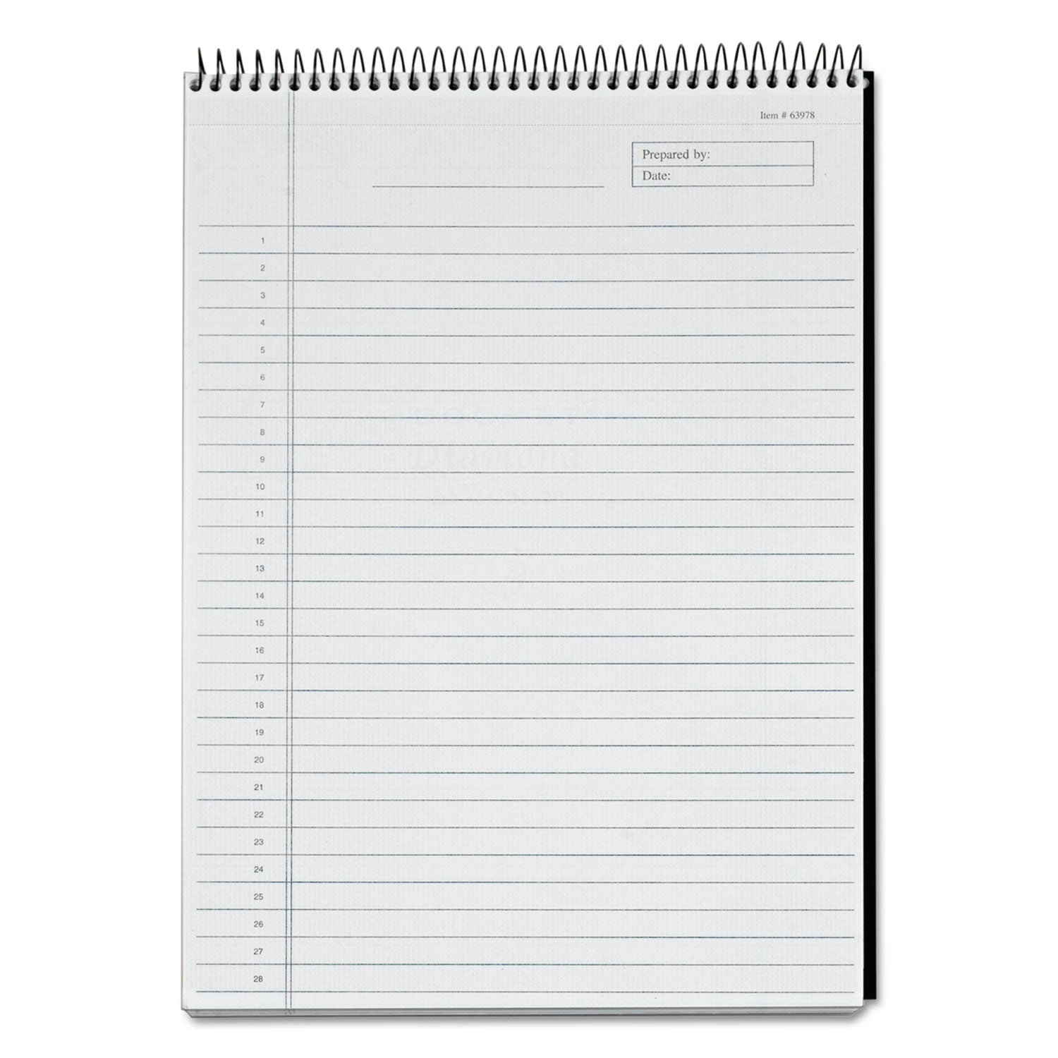 Docket Diamond Top-Wire Ruled Planning Pad, Wide/Legal Rule, Black Cover, 60 White 8.5 x 11.75 Sheets