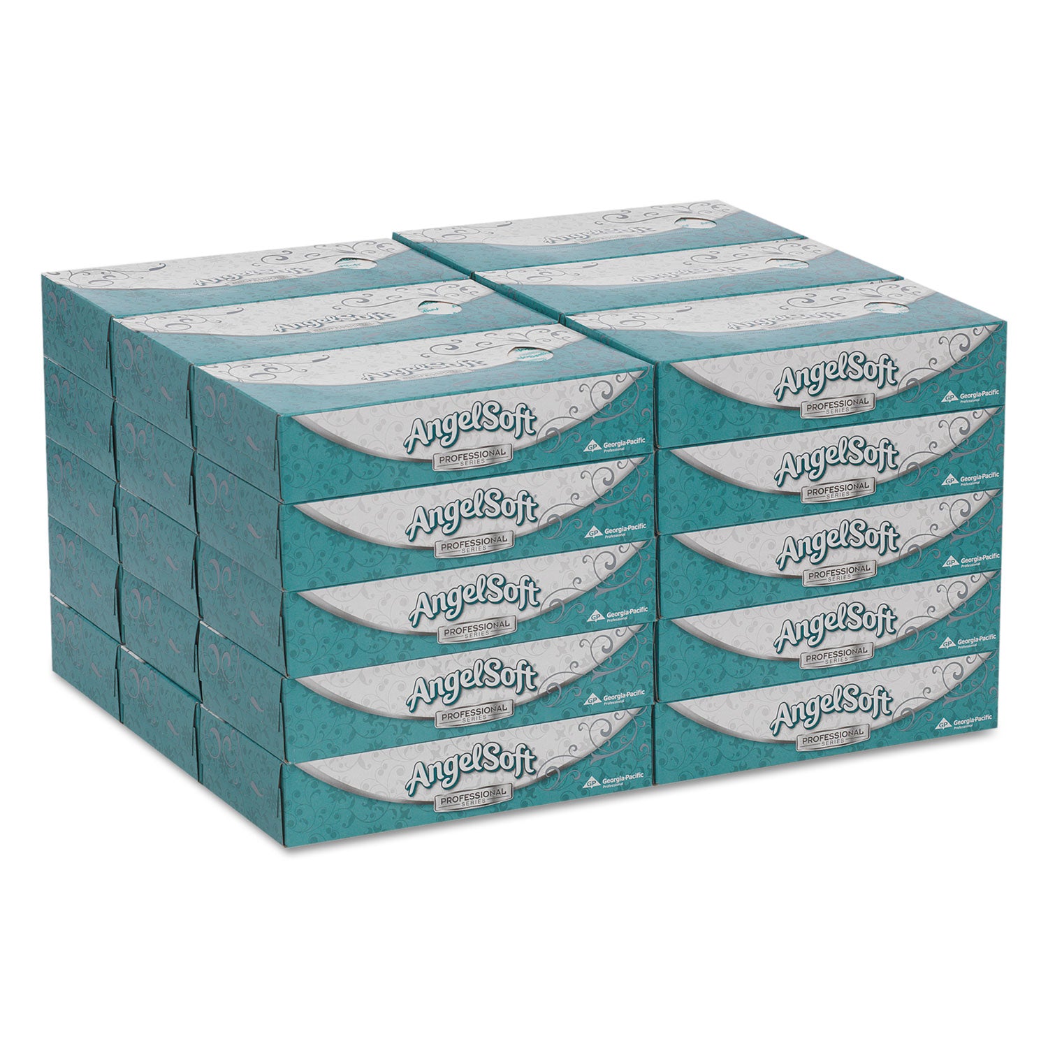 Georgia Pacific® Professional Premium Facial Tissues in Flat Box, 2-Ply, White, 100 Sheets, 30 Boxes/Carton