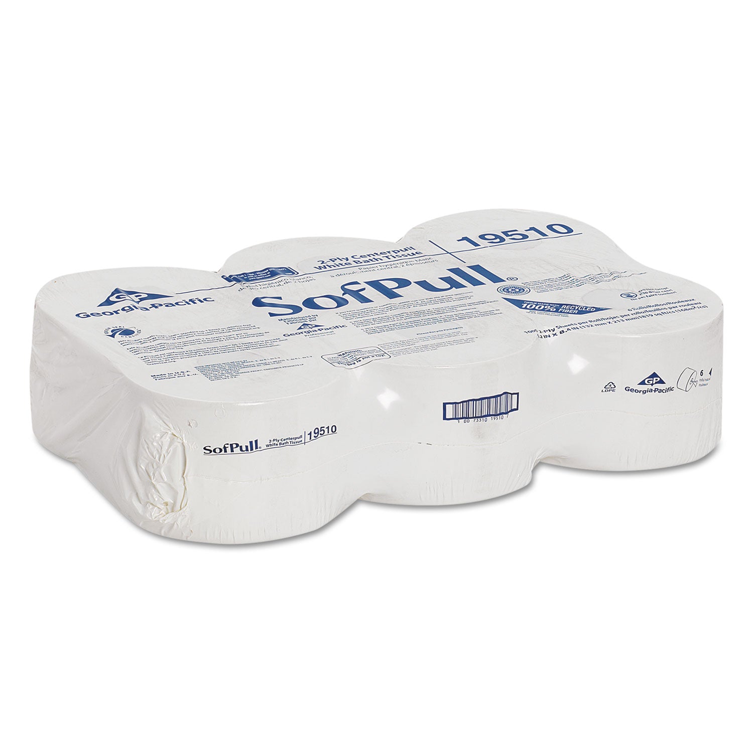 Georgia Pacific® Professional High Capacity Center Pull Tissue, Septic Safe, 2-Ply, White, 1,000/Roll, 6 Rolls/Carton