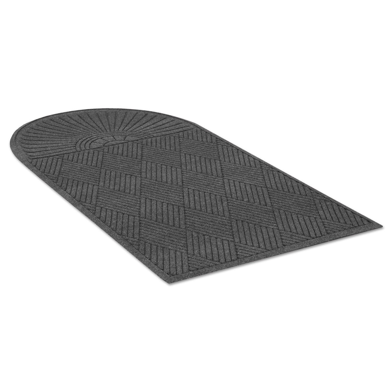 Guardian EcoGuard Diamond Floor Mat, Single Fan, 36 x 72, Charcoal