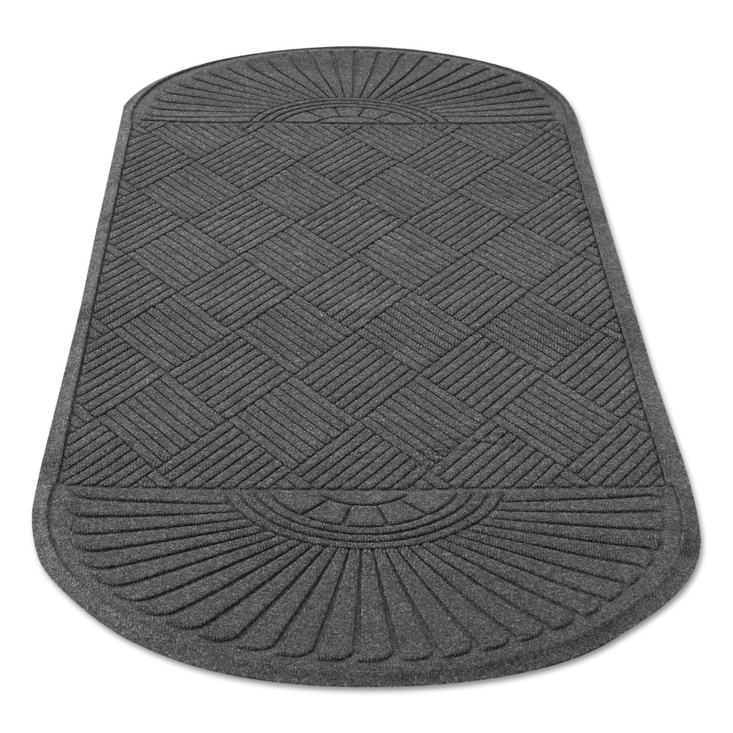 Guardian EcoGuard Diamond Floor Mat, Double Fan, 36 x 96, Charcoal