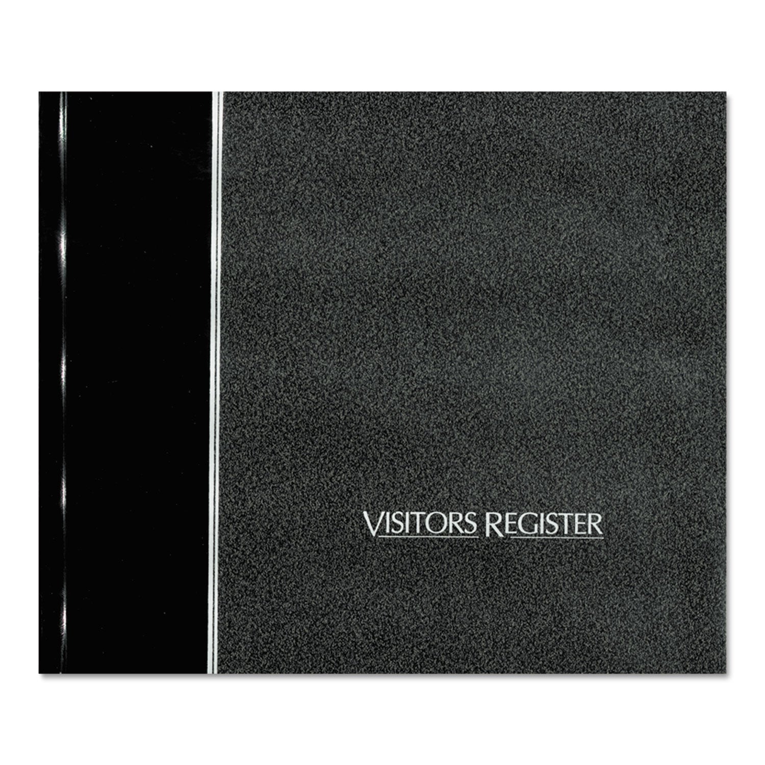 Hardcover Visitor Register Book, Black Cover, 9.78 x 8.5 Sheets, 128 Sheets/Book