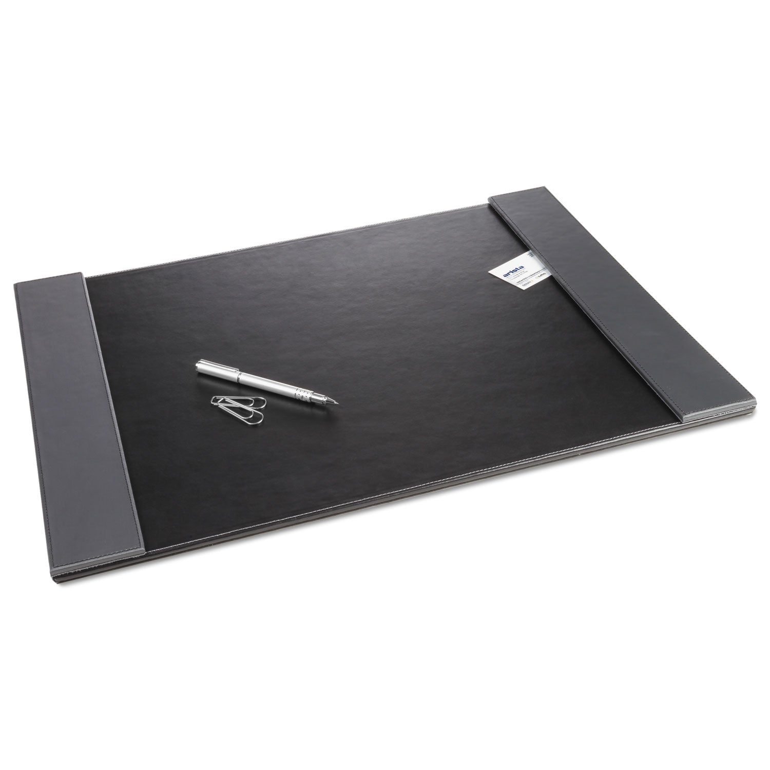 Artistic® Monticello Desk Pad, with Fold-Out Sides, 24 x 19, Black