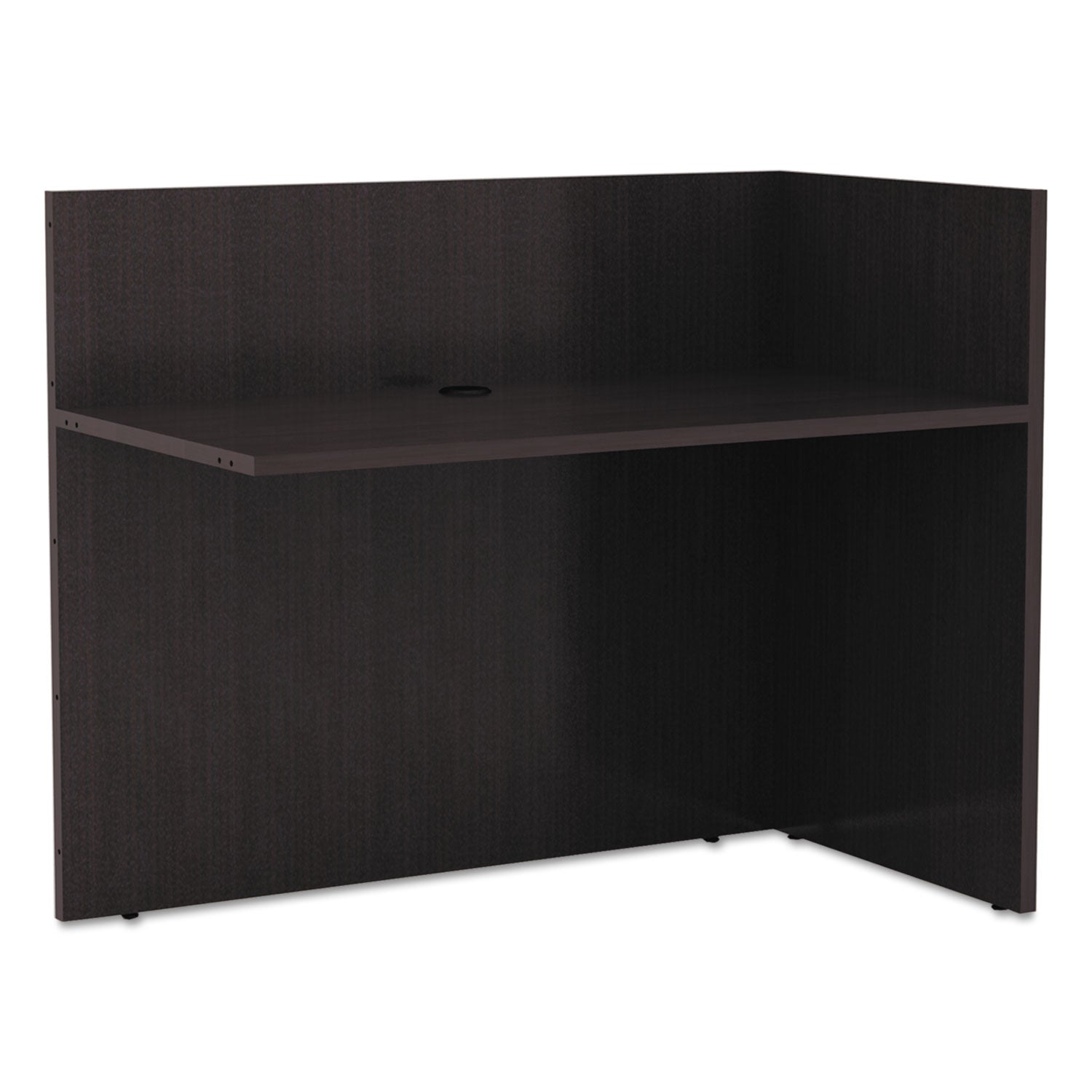 Alera Valencia Reversible Reception Return, 44.13w x 23.63d x 41.5h, Espresso