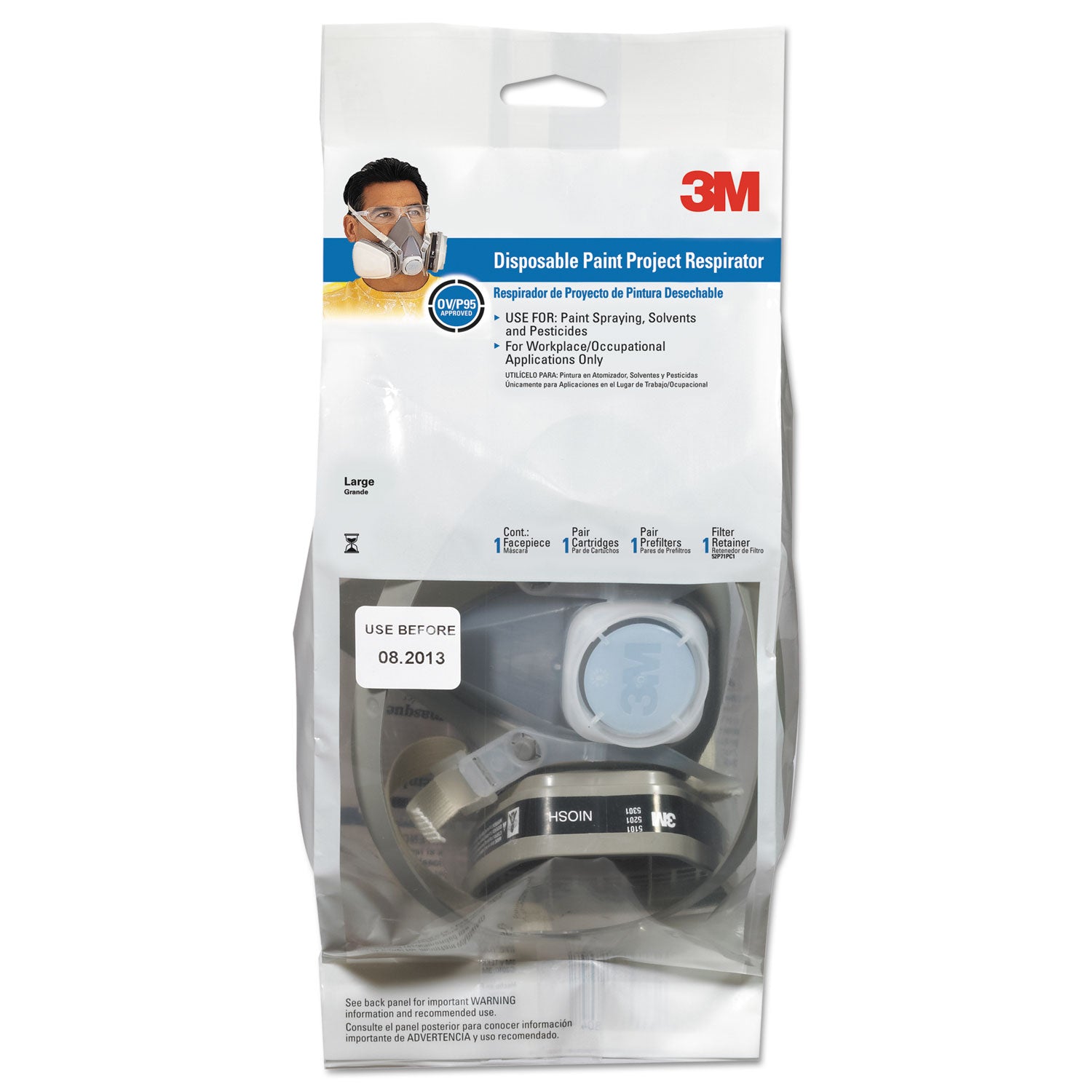 3M™ Dual Cartridge Respirator Assembly 52P71, Organic Vapor/P95, Medium