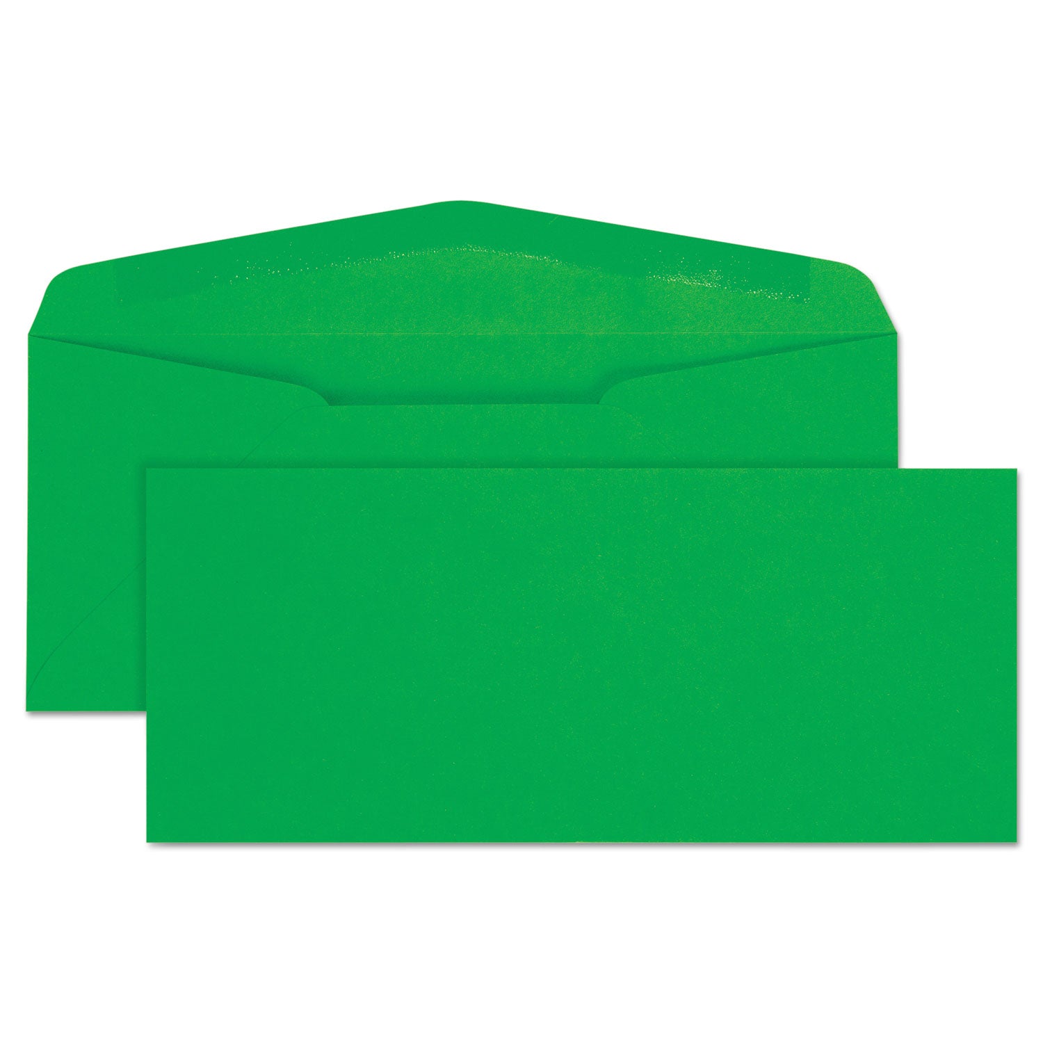 Colored Envelope, #10, Commercial Flap, Gummed Closure, 4.13 x 9.5, Green, 25/Pack