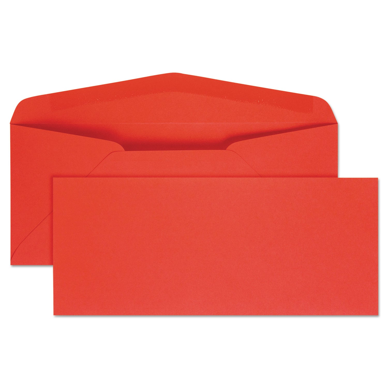 Colored Envelope, #10, Commercial Flap, Gummed Closure, 4.13 x 9.5, Red, 25/Pack