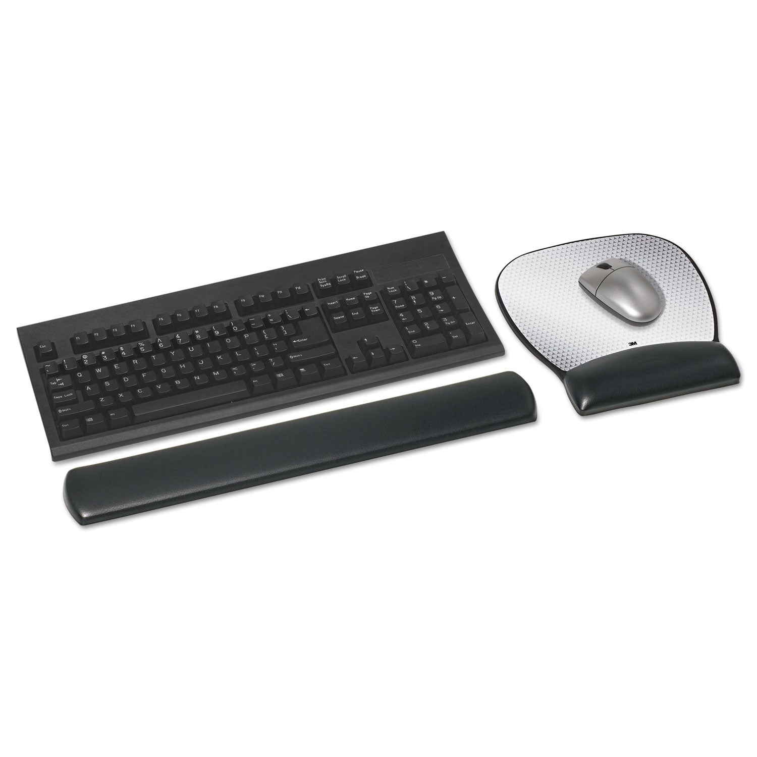 3M™ Antimicrobial Gel Large Mouse Pad with Wrist Rest, 9.25 x 8.75, Black